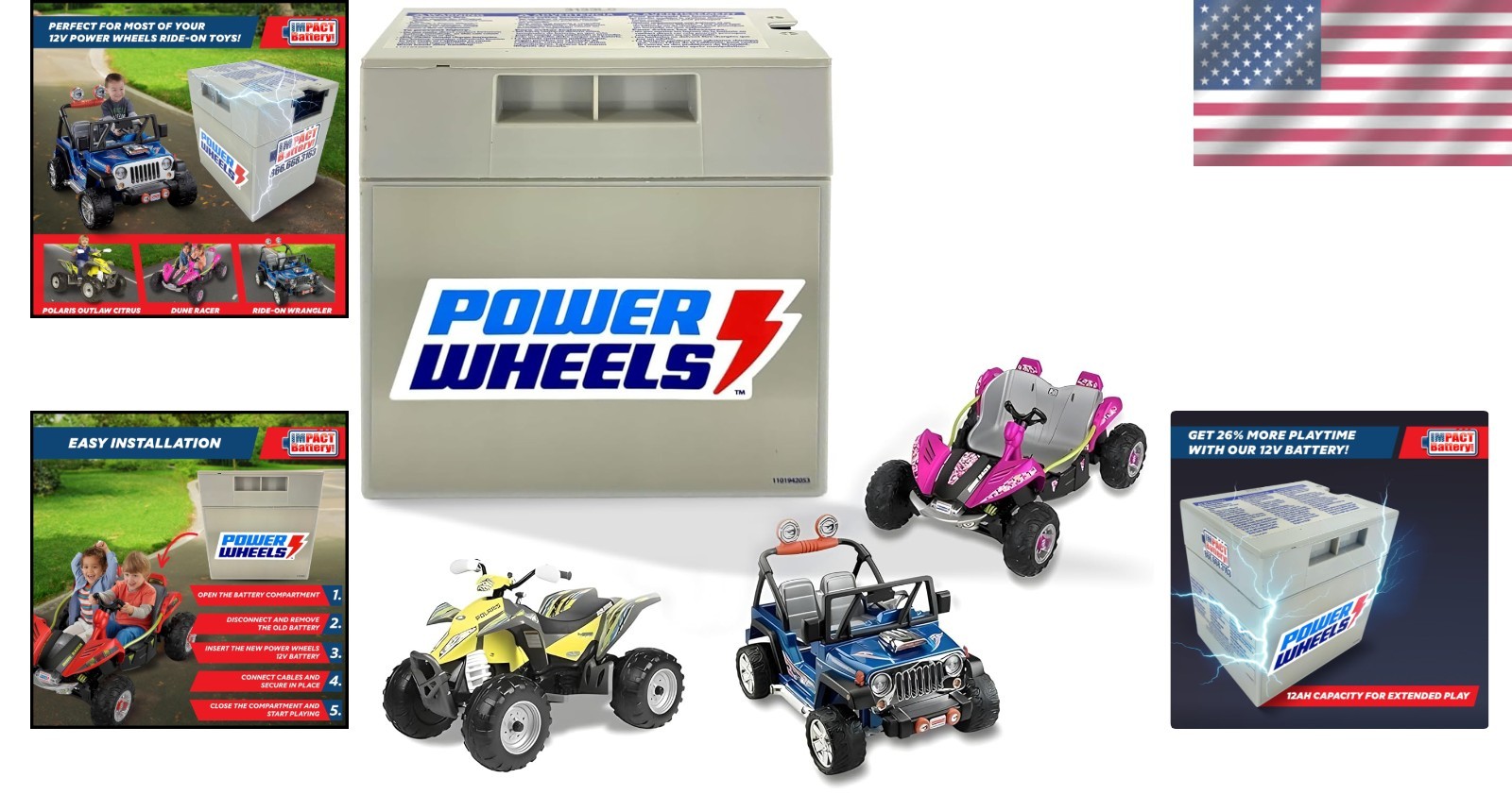 SAFETY-CERTIFIED 12V Battery for Kids’ Power Wheels – Perfect Replacement