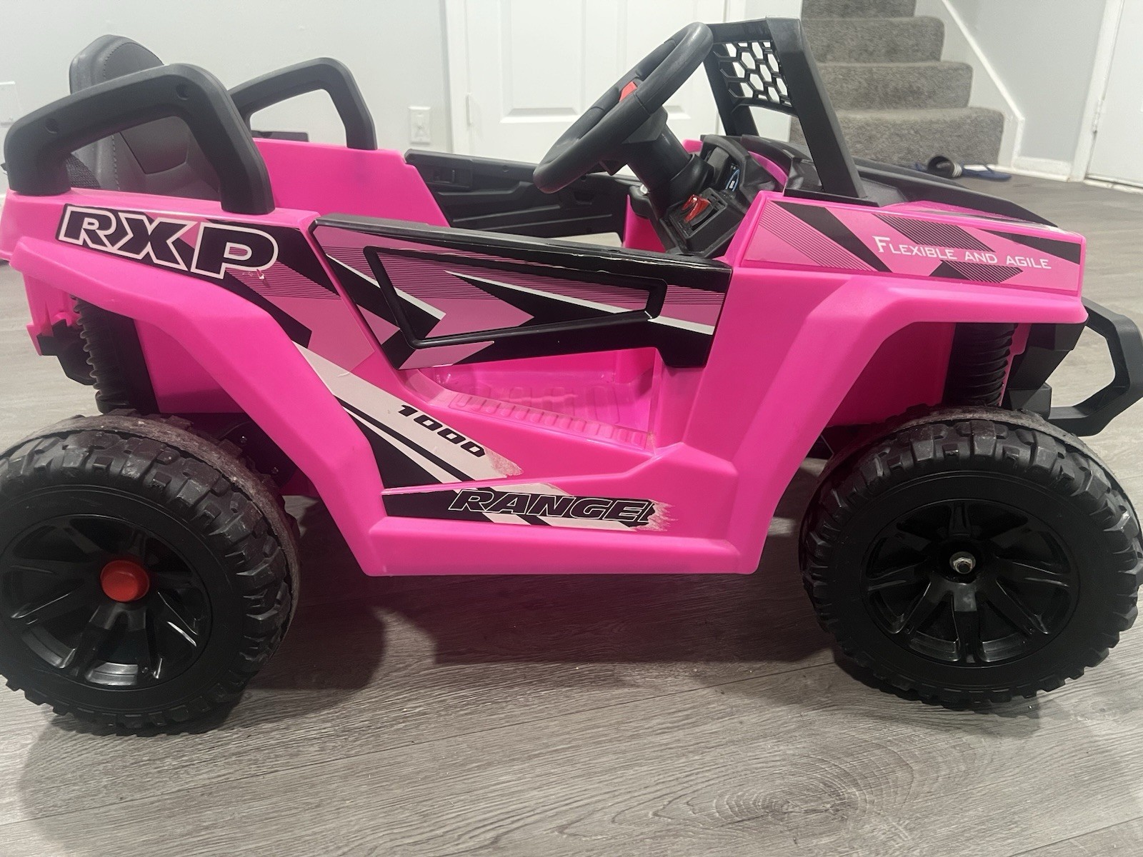 Tobbi Pink RXP 1000 Battery Operated Ride-On Toy Car for Kids