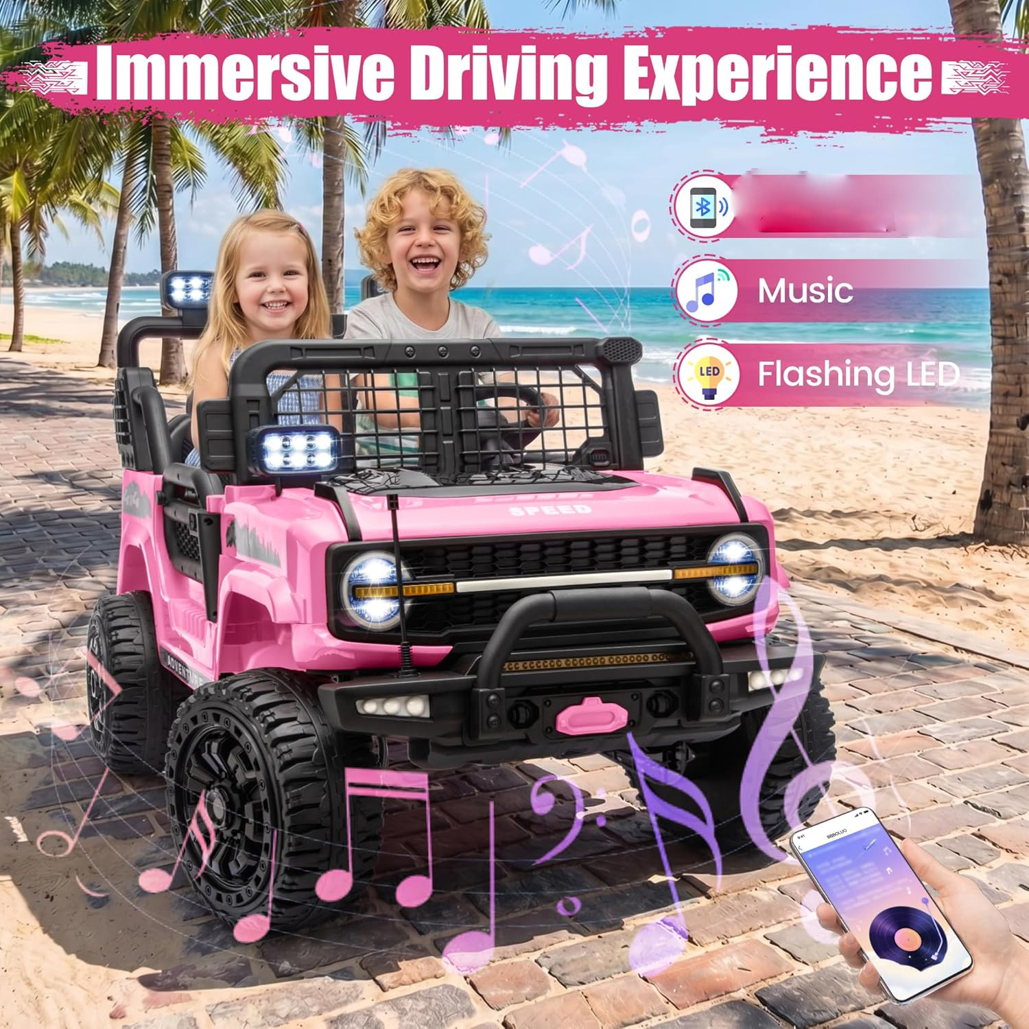 24V 800W 4WD Kids Ride On UTV 2 Seater Electric Off-Road Car with Remote Control