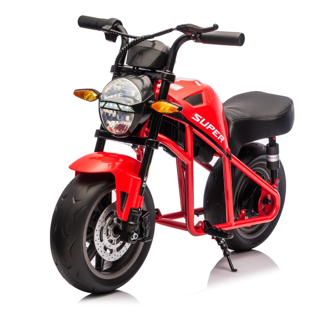 300W Kids Ride On Electric Toy Muscle Motorcycle Hub Motor Dual Suspension Age 6