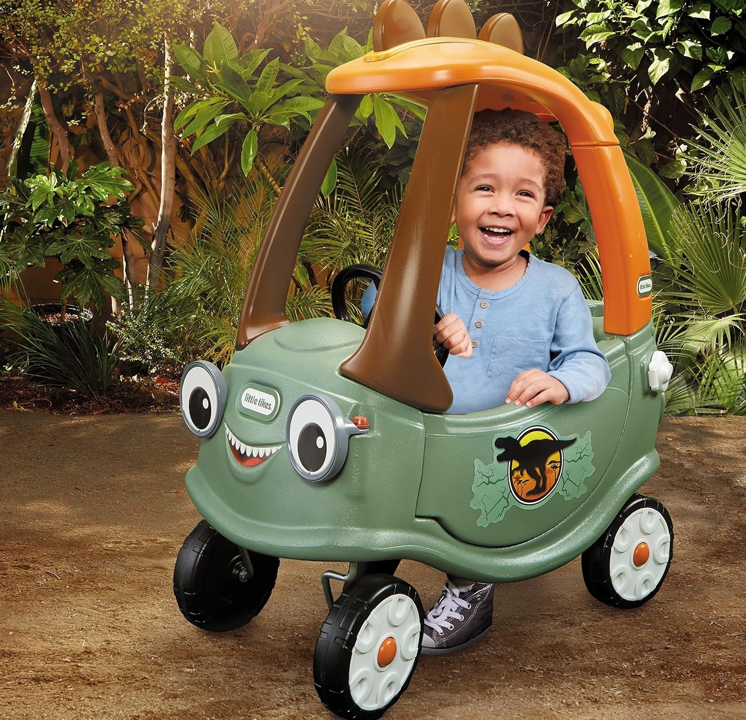T-Rex Cozy Coupe Ride-On Car for Kids, Multicolor – Fun Indoor & Outdoor Play