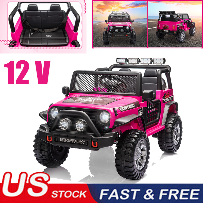 12V Kids Ride On Jeep Car Electric Vehicle Truck Toy w/Remote Control Kids Gifts