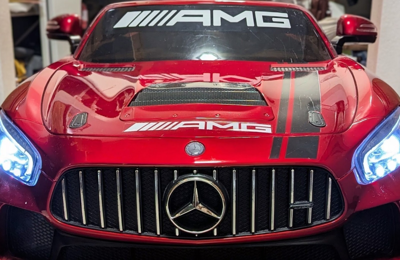 Kids 12V Ride On Car Licensed Mercedes Benz AMG GTR W/MP3 & REMOTE Control Red