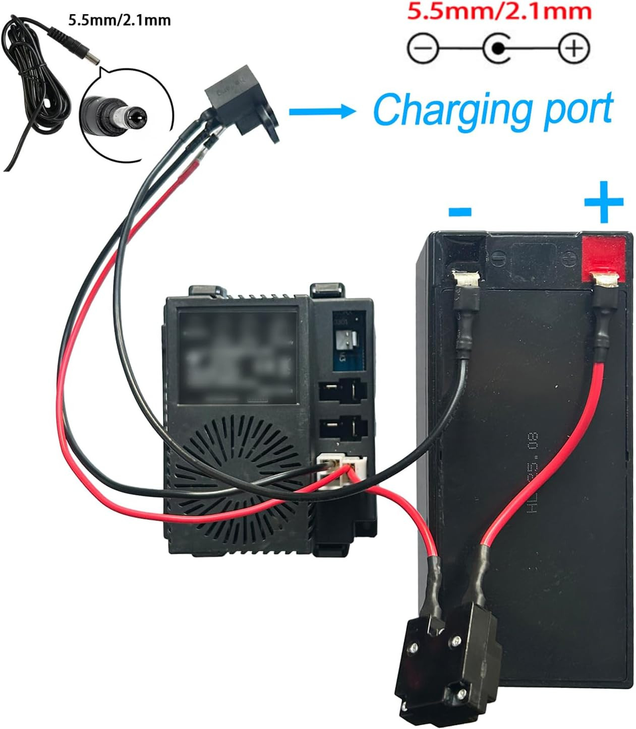 6V 12V 24V Round Charger Charging Port for Kids Power Wheels Ride on Electric To
