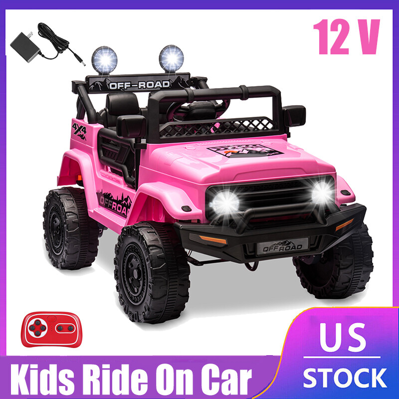 12V Kids Ride On Car 2 Seater Jeep Electric Vehicle Toy Truck w/Remote Control
