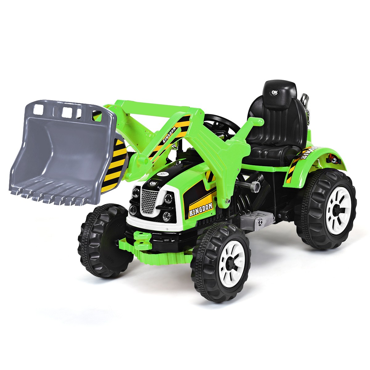 Kids Ride On Excavator Truck 12V Battery Powered W/Front Loader Digger Home