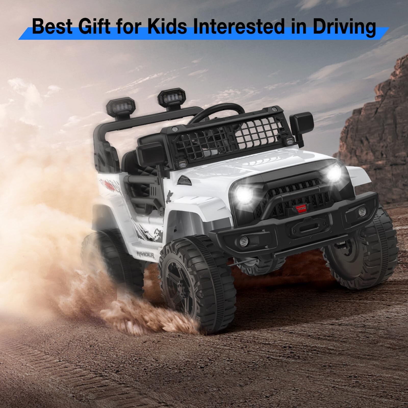Ride on Truck Car 12V Kids Electric Vehicles W/Parent Remote Control & LED Light
