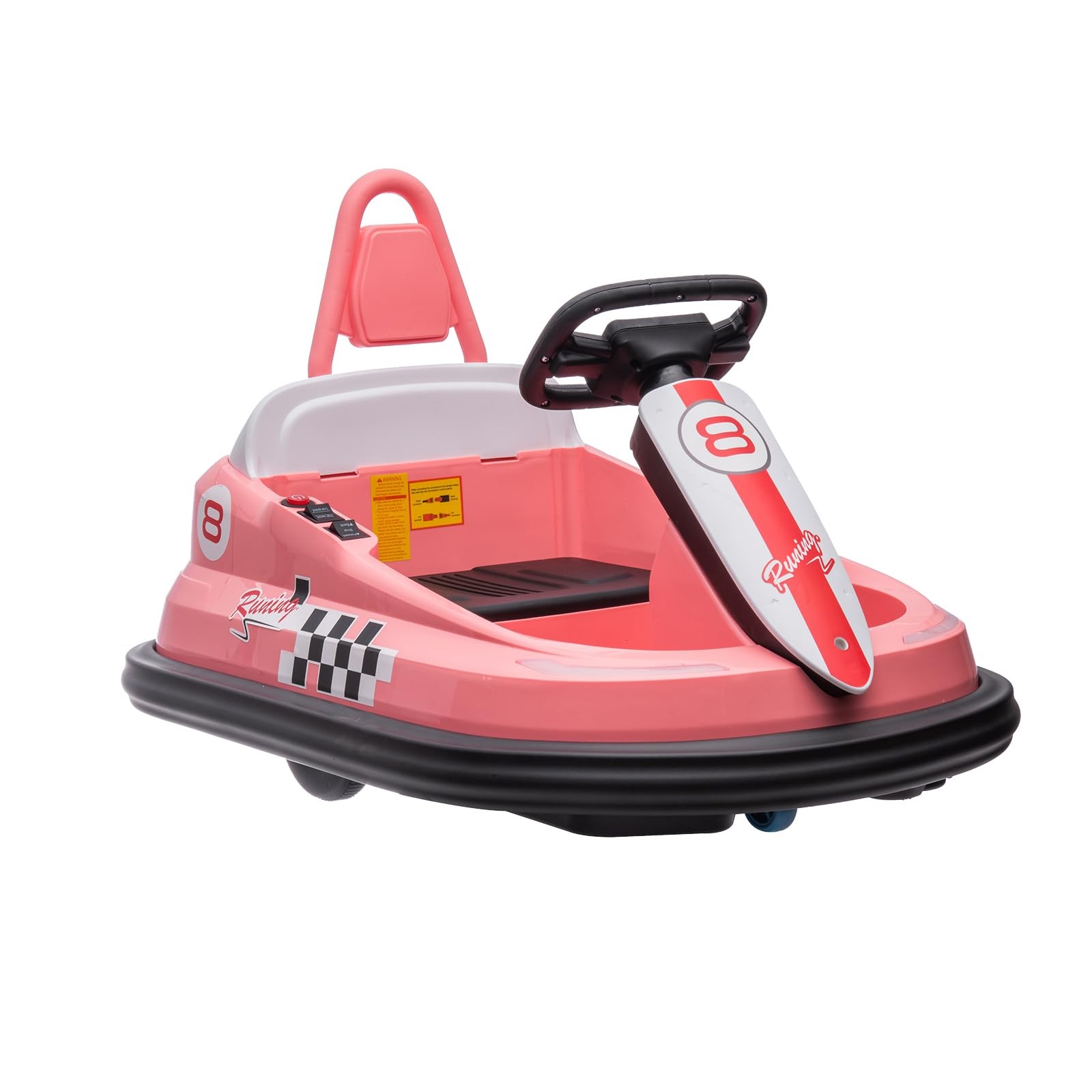 Kids Electric Bumper Car 6V Ride-On Toy W/15W Motors Steering Wheel Control NEW