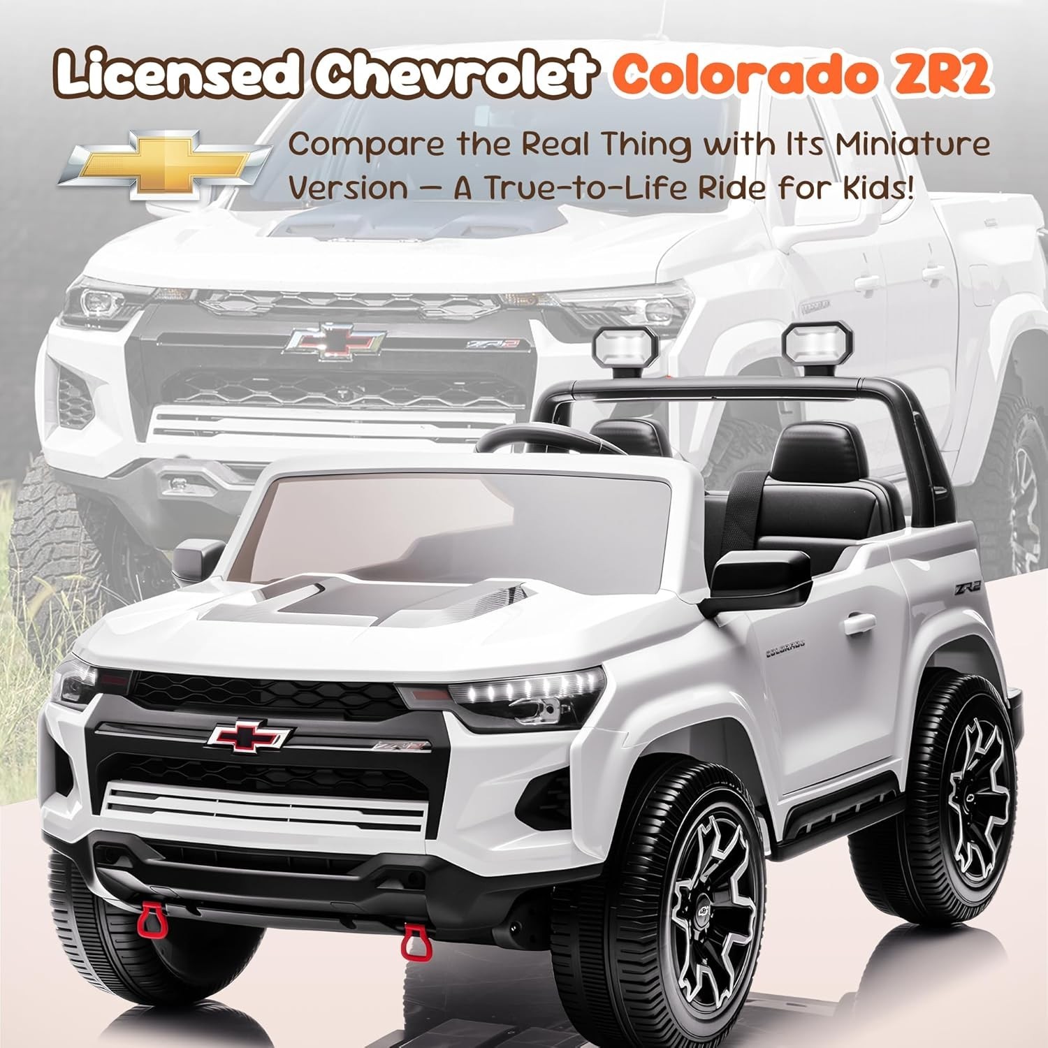 Licensed Chevrolet Colorado ZR2 24V 2-Seater Ride On Car for Kids Electric car