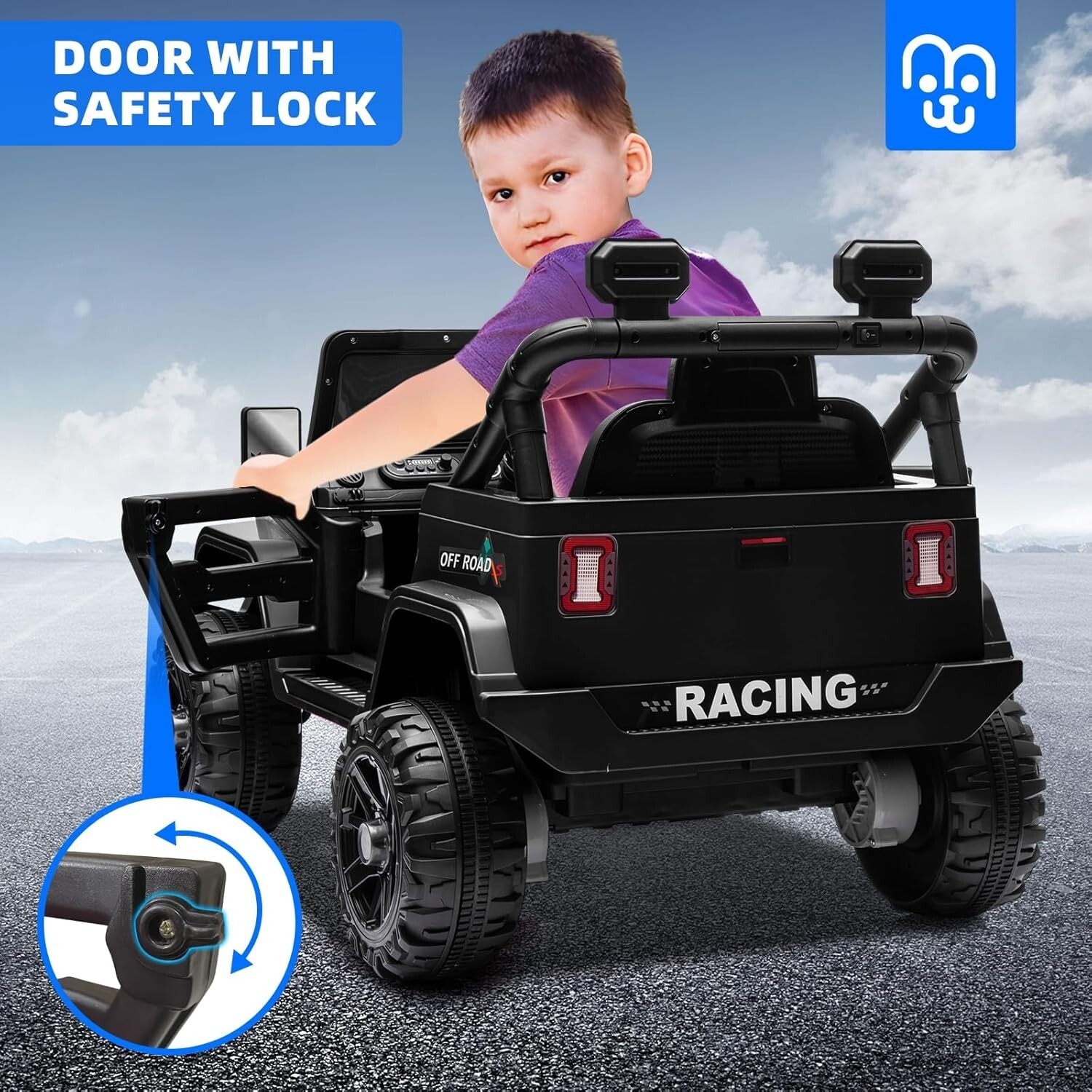 Carro Electrico Para Niños De 3 A 5 Años Montar Manejar Y Jugar Con Luces NUEVO