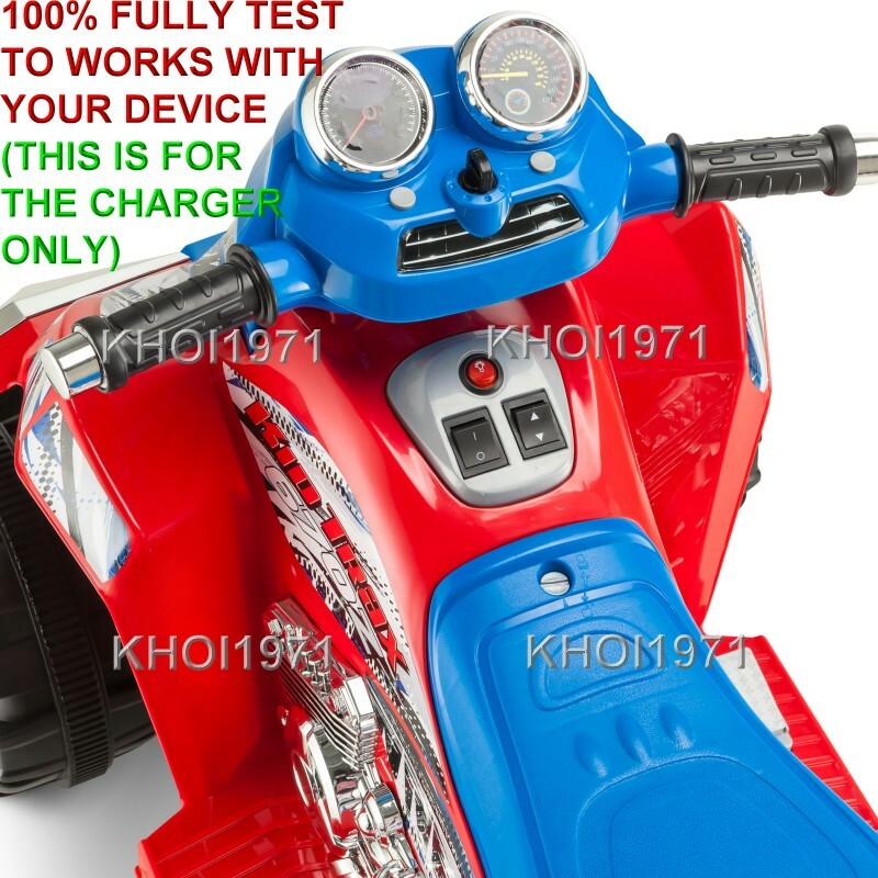 WALL charger AC adapter for RED BLUE KT670Z KT670ZA Kid Trax KTX ATV ride on