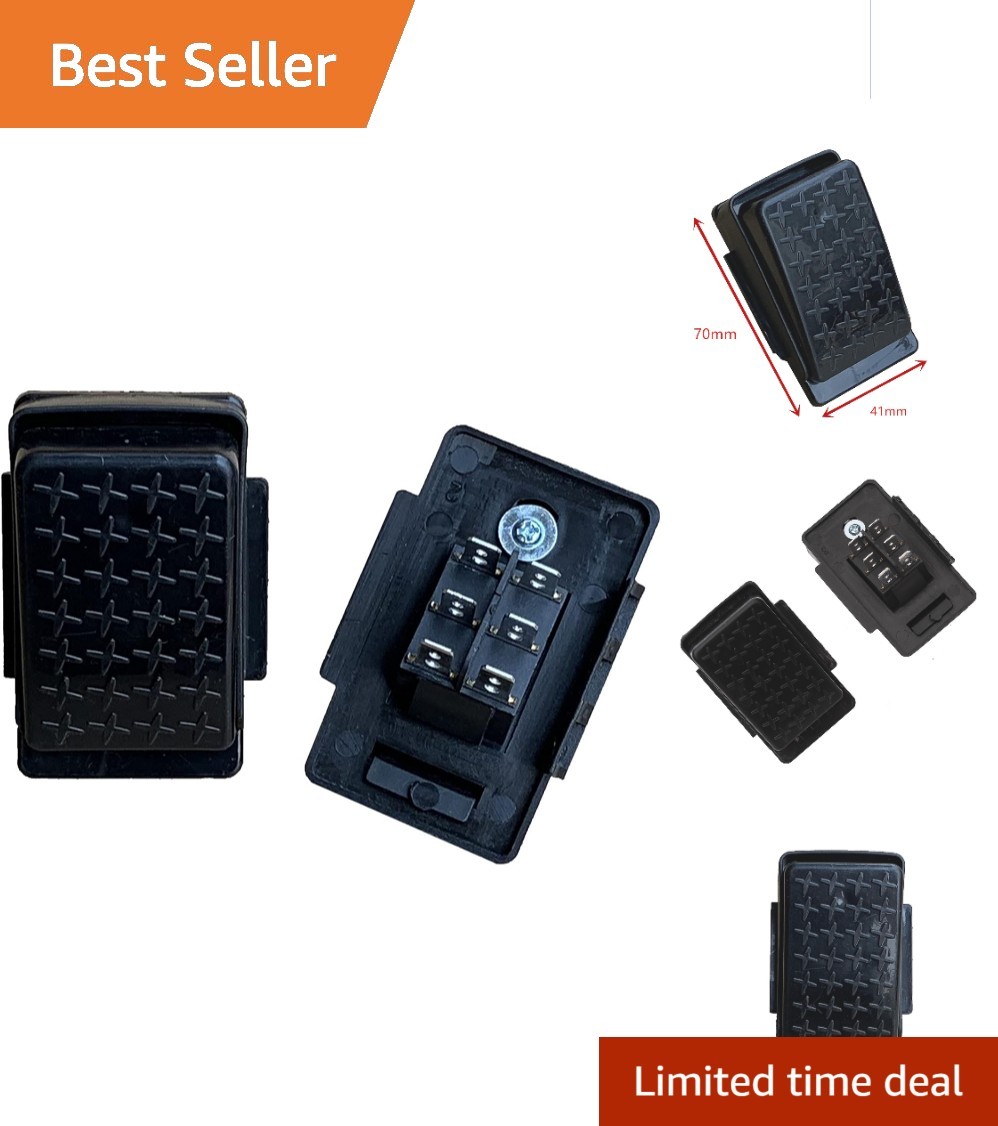 Compact 6-Pin Foot Pedal Switch for Kids’ Electric Ride-On Cars – Black Plastic