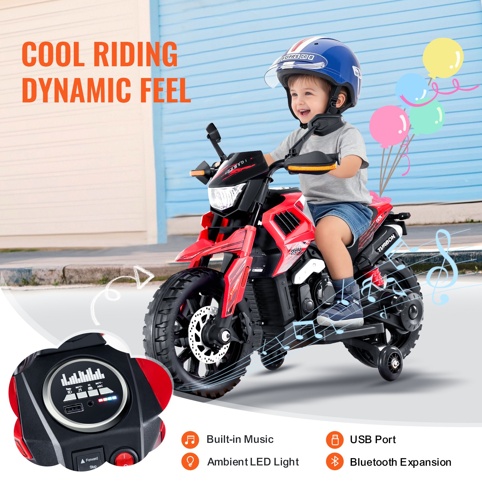 Kids Ride on Motorcycle 6V/12V/36V Electric Motorbike w/2 Wheels,3 Wheels
