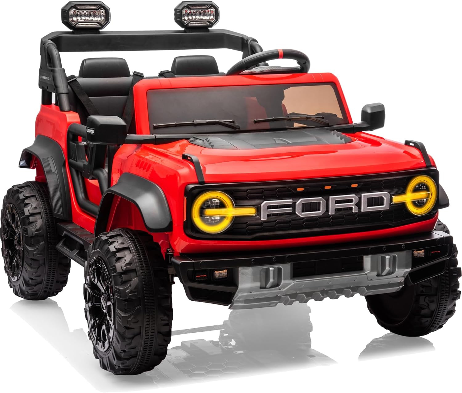 Ford Bronco 24V Ride on Toys for Boys & Girls, 2 Seater Kids Electric Car with R