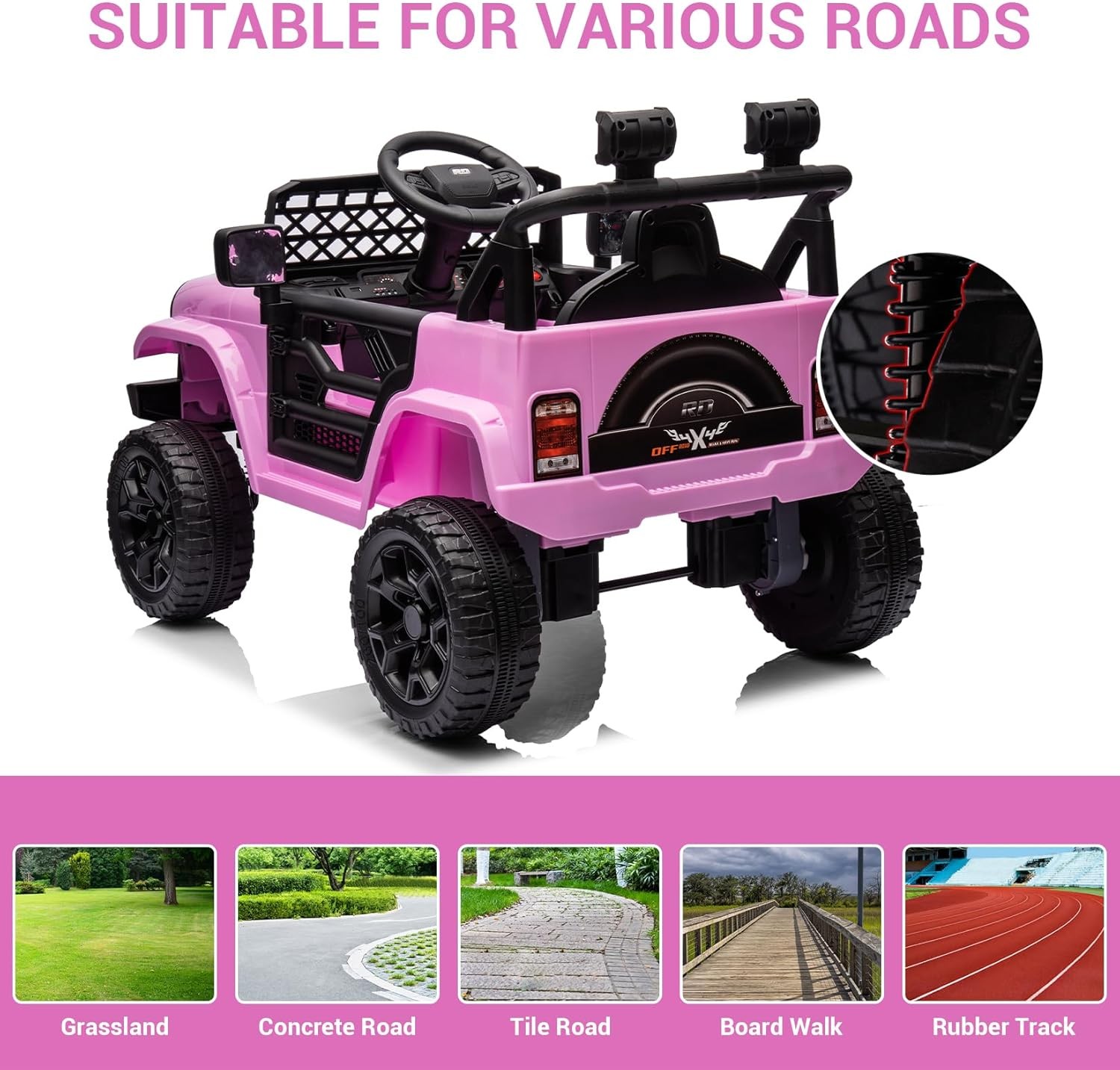 Ride On Car for Kids,Toddlers Truck,4-Wheel Electric Vehicle,Toy for Boys Girls