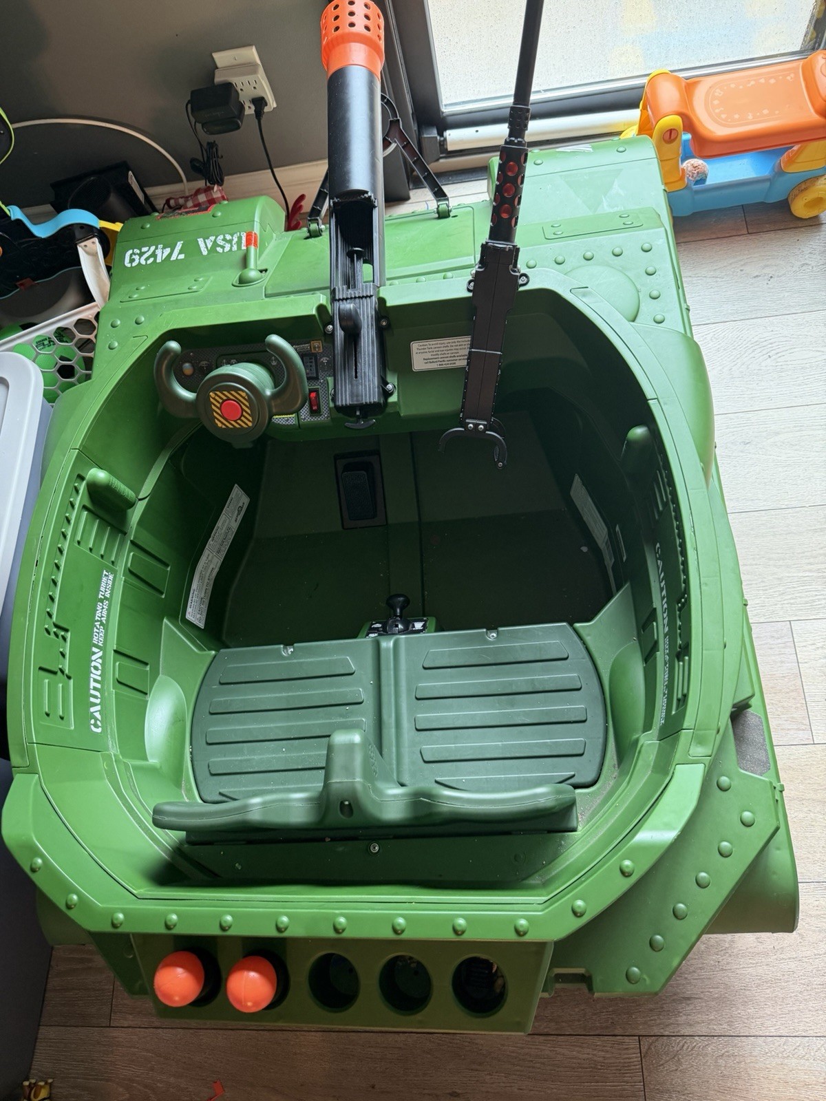 Adventure Force Tank Corps Battery Operated Ride-On Toy Military USA 7429 Green