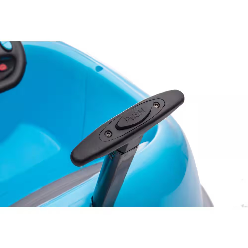 12-Volt Bumper Car Dual Drive for Kids 1-6-Years Old Electric Car W/Pushrod Dinn