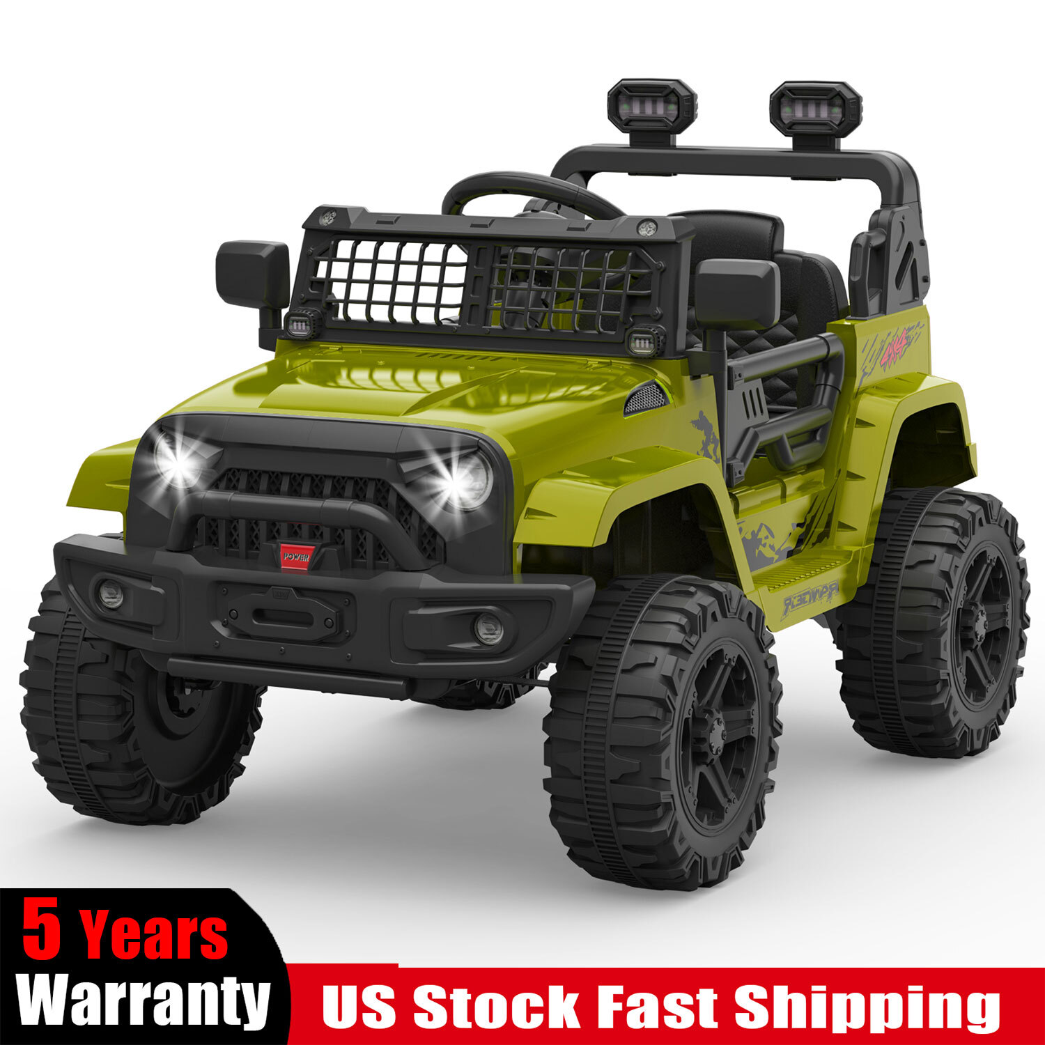 Kids Electric Ride On Truck Toys 12V Power Battery Car Green with Remote Control
