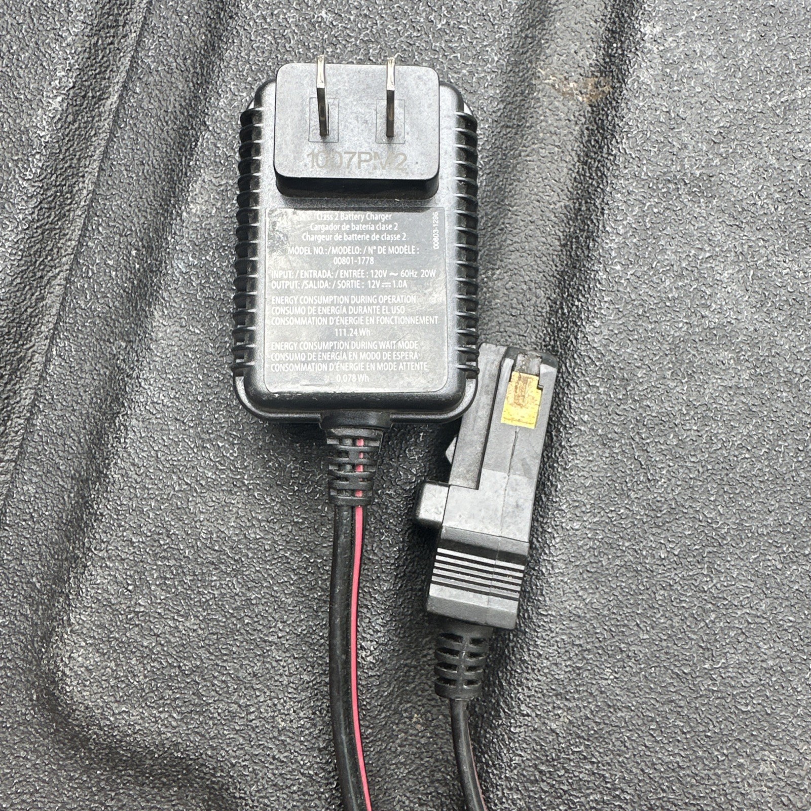 Power Wheels – Battery Charger – Genuine Fisher Price – Model 00801-1778, 12V 1A