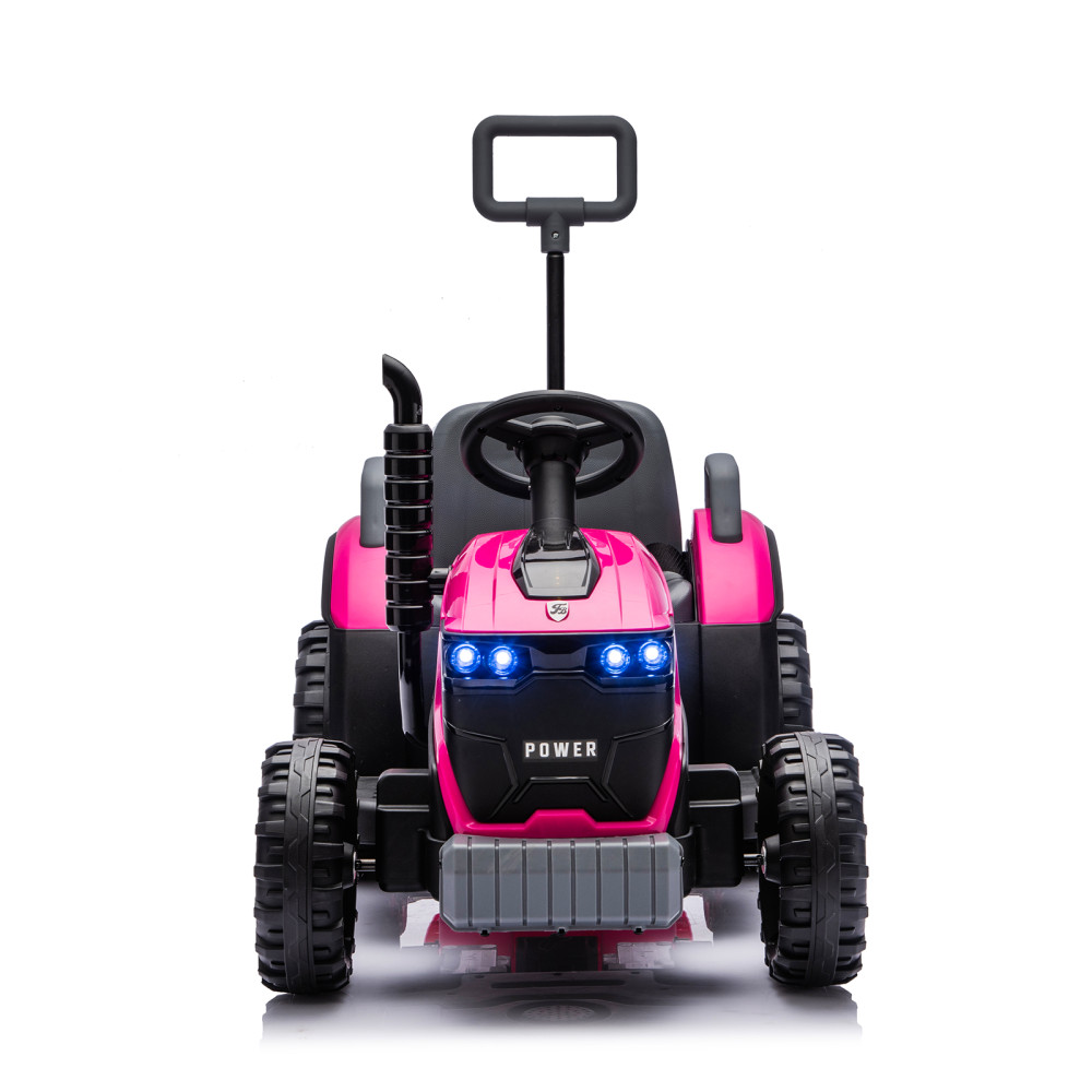 Kids Electric Ride On Tractor Trailer 12V Powered Children Farm Tractor Toy Car