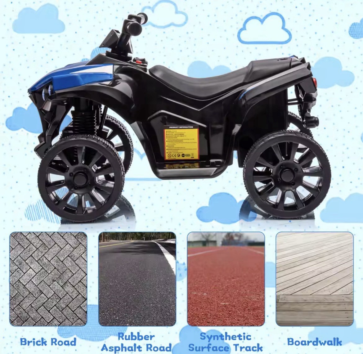 6V Kids Ride-On ATV – 4-Wheeler Quad Electric Car