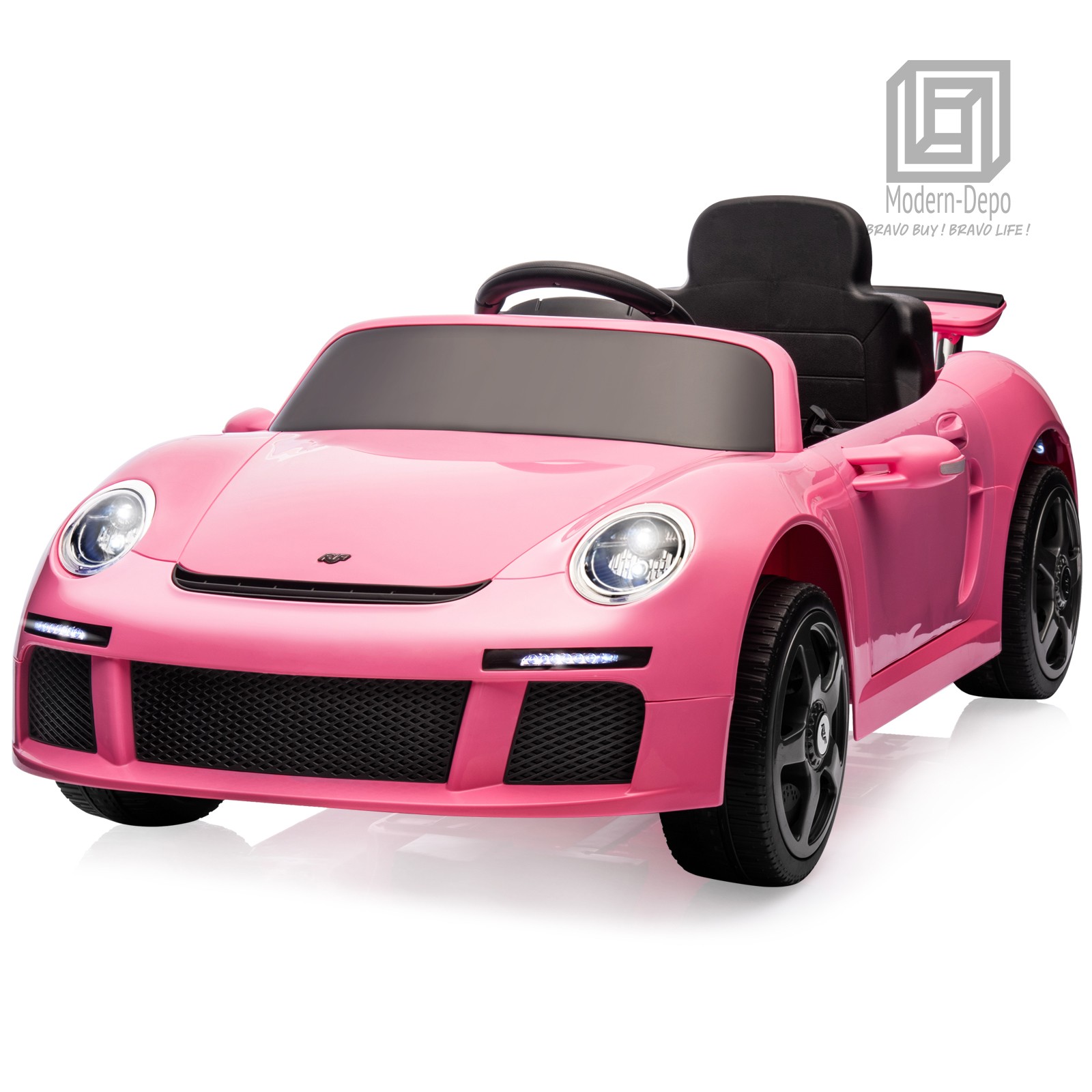 12V Kids Electric Car with Parent Remote Control, 2 Motors, Lights, MP3 Player