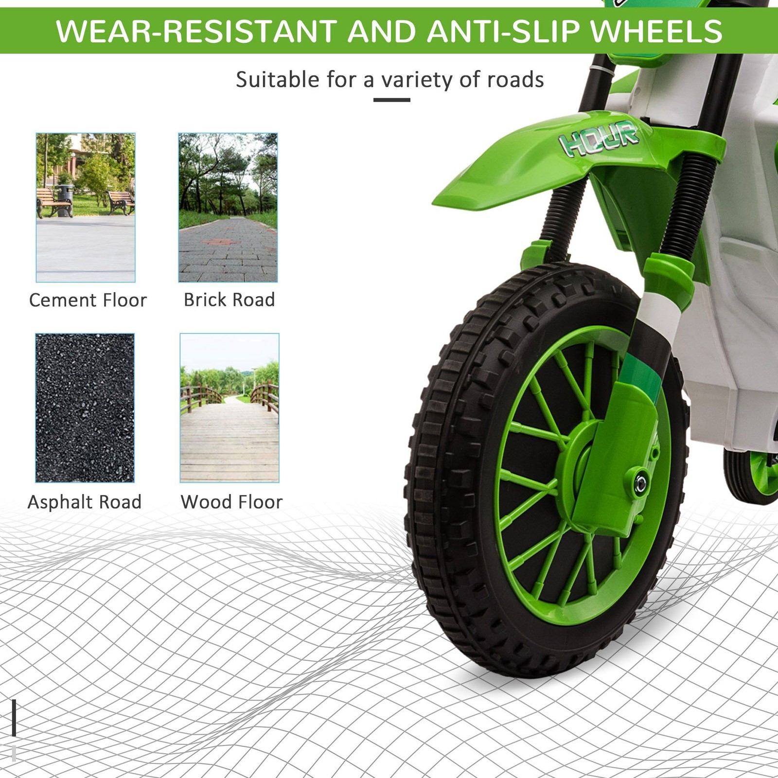 Dual Shock 12V Electric Kid Bike 42″L Comfort Seat Training Wheels