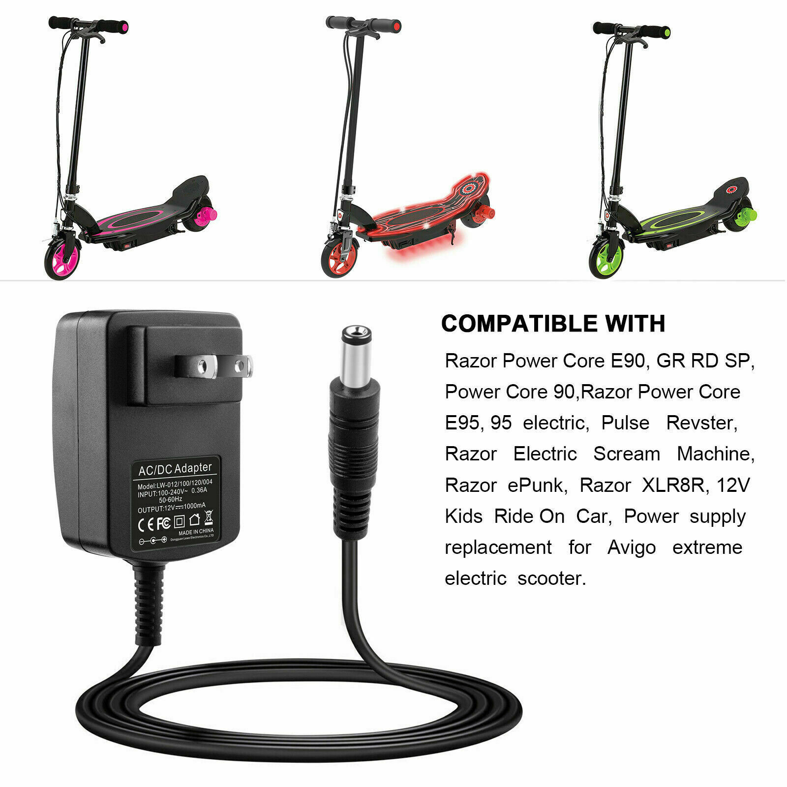 6V 12V Battery Charger for Kids Ride On Car Best Choice Products Wrangler SUV US