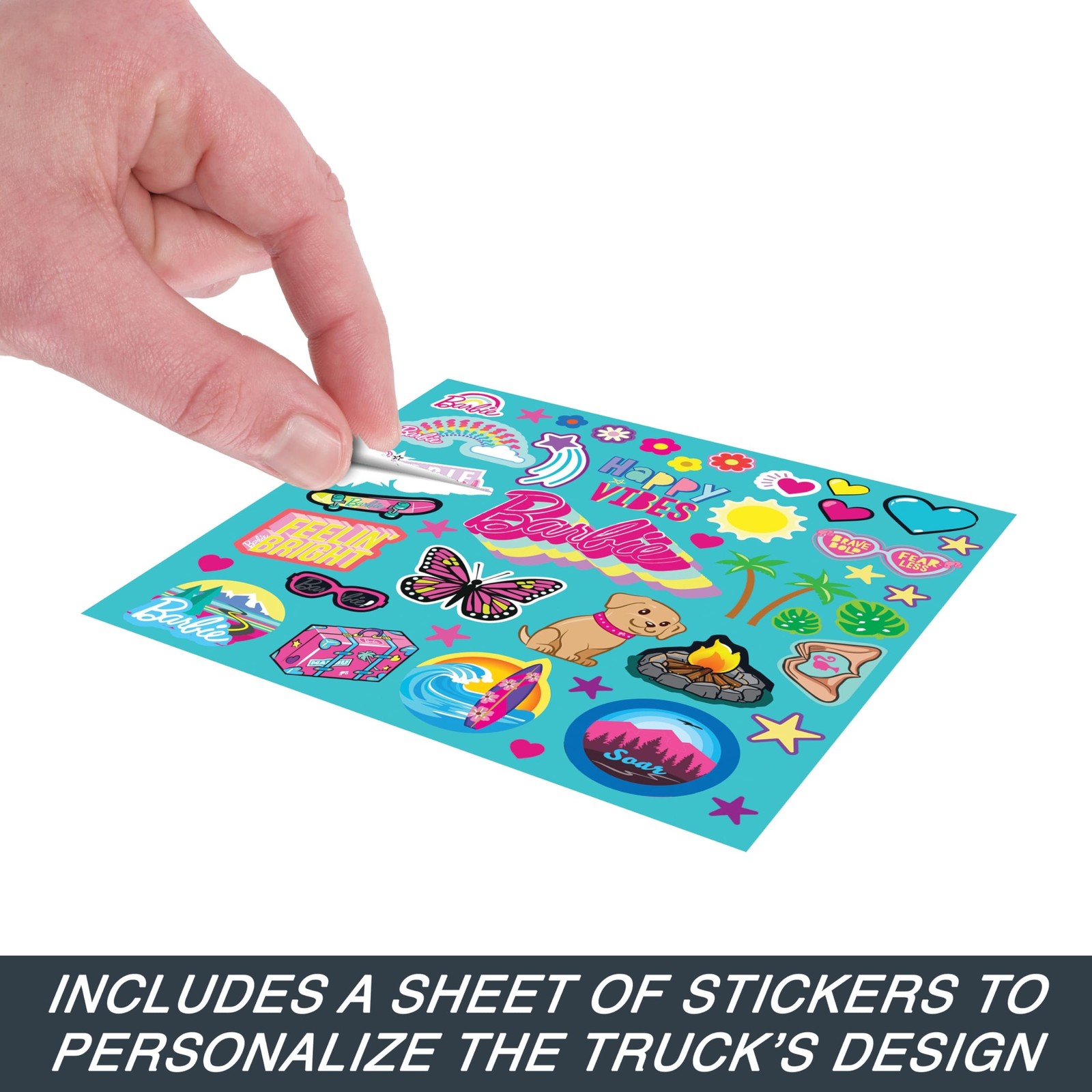 Hot Wheels Barbie RC SUV & Stickers, Can Hold & Store 2 Barbie Dolls & Access…