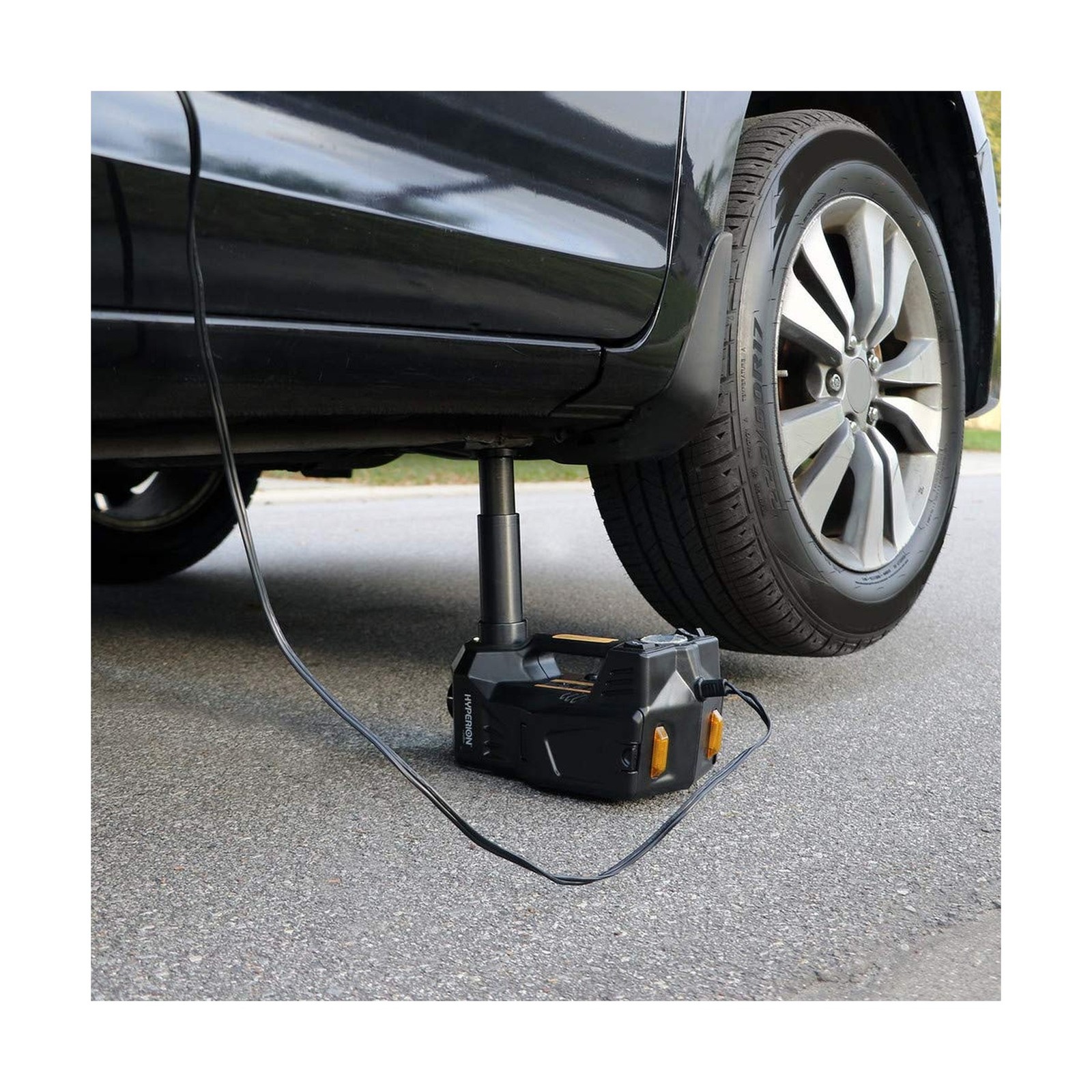 Hyperion Lift-Assist 12V Portable Hydraulic Floor Jack with Tire Inflator Air…