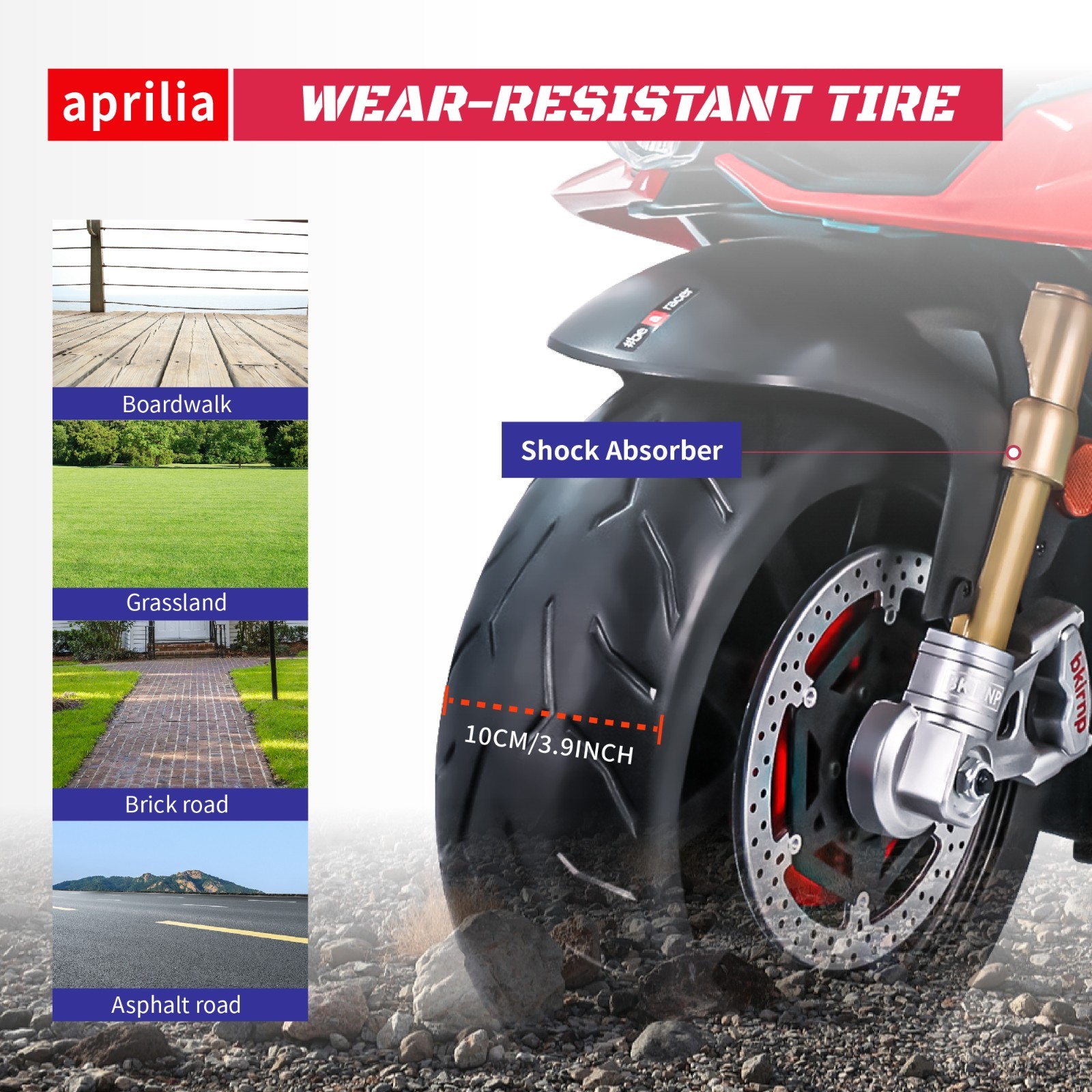 Aprilia Licensed Kids Electric Motorcycle Battery Power Dirt Bike Ride on Toy