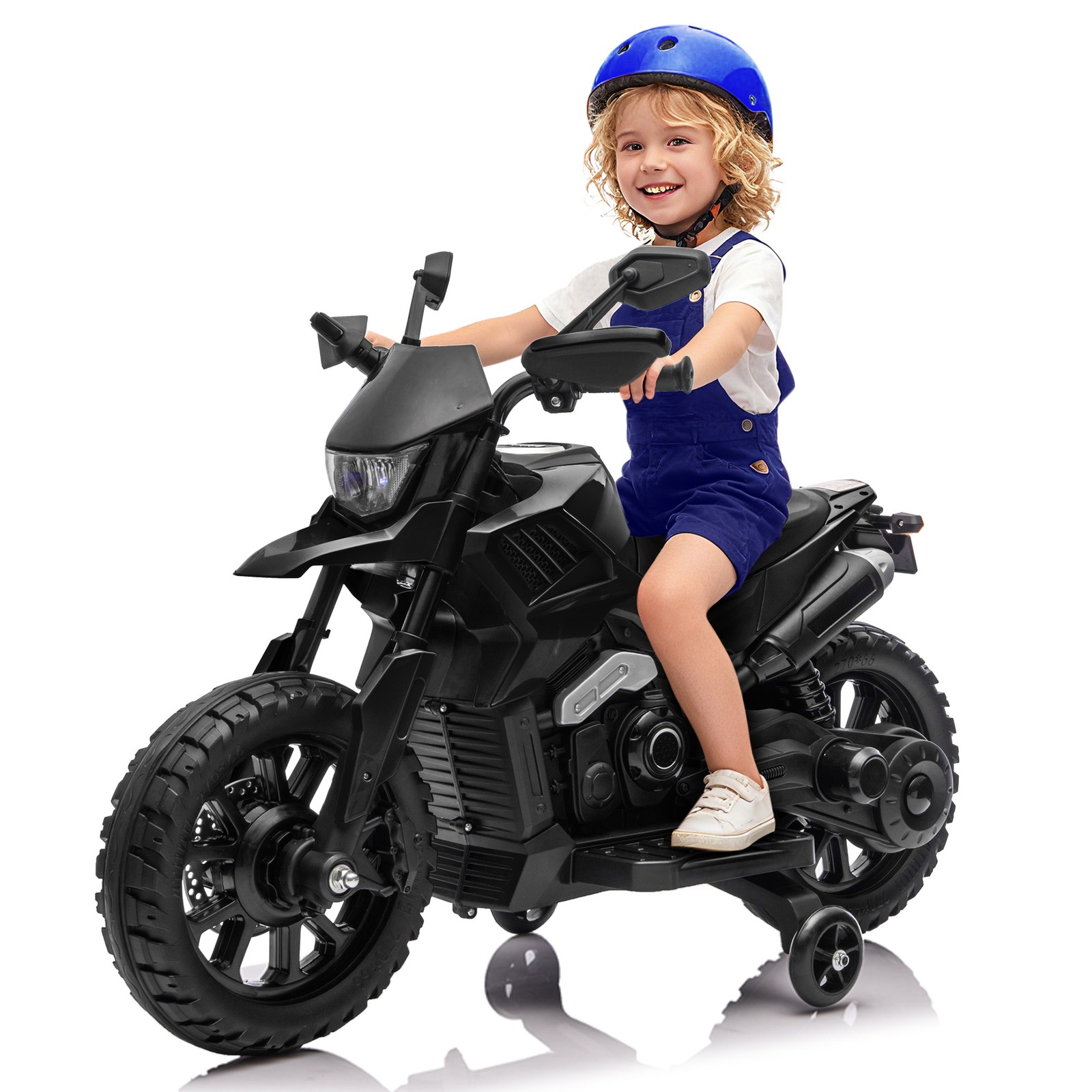 6V Kids Ride On Motorcycle Toy Training Wheels Adjustable Speed Headlight Music