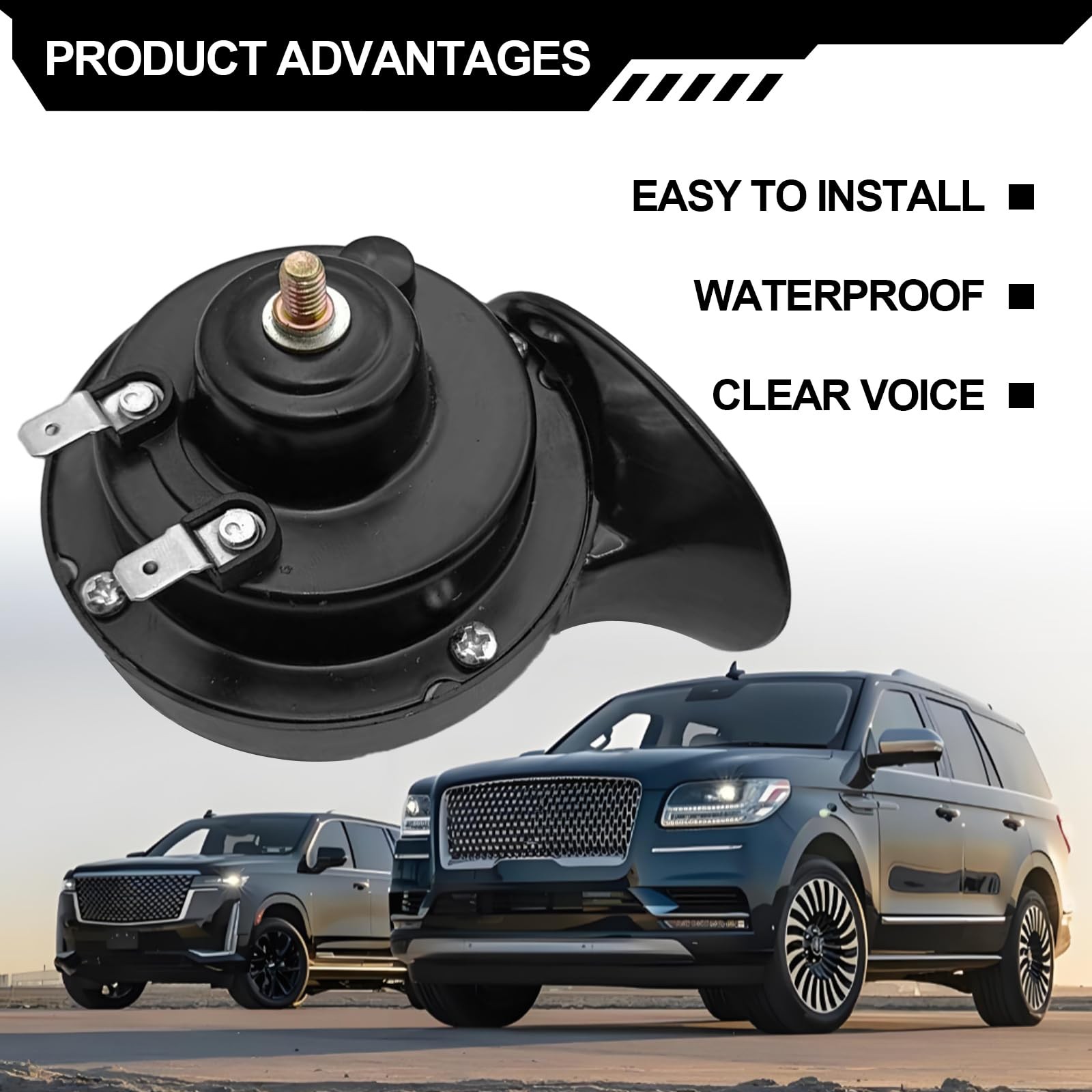 12V Universal SnailType Loud Horn for Auto Bike Boat Truck Motorcycle 2 PCS