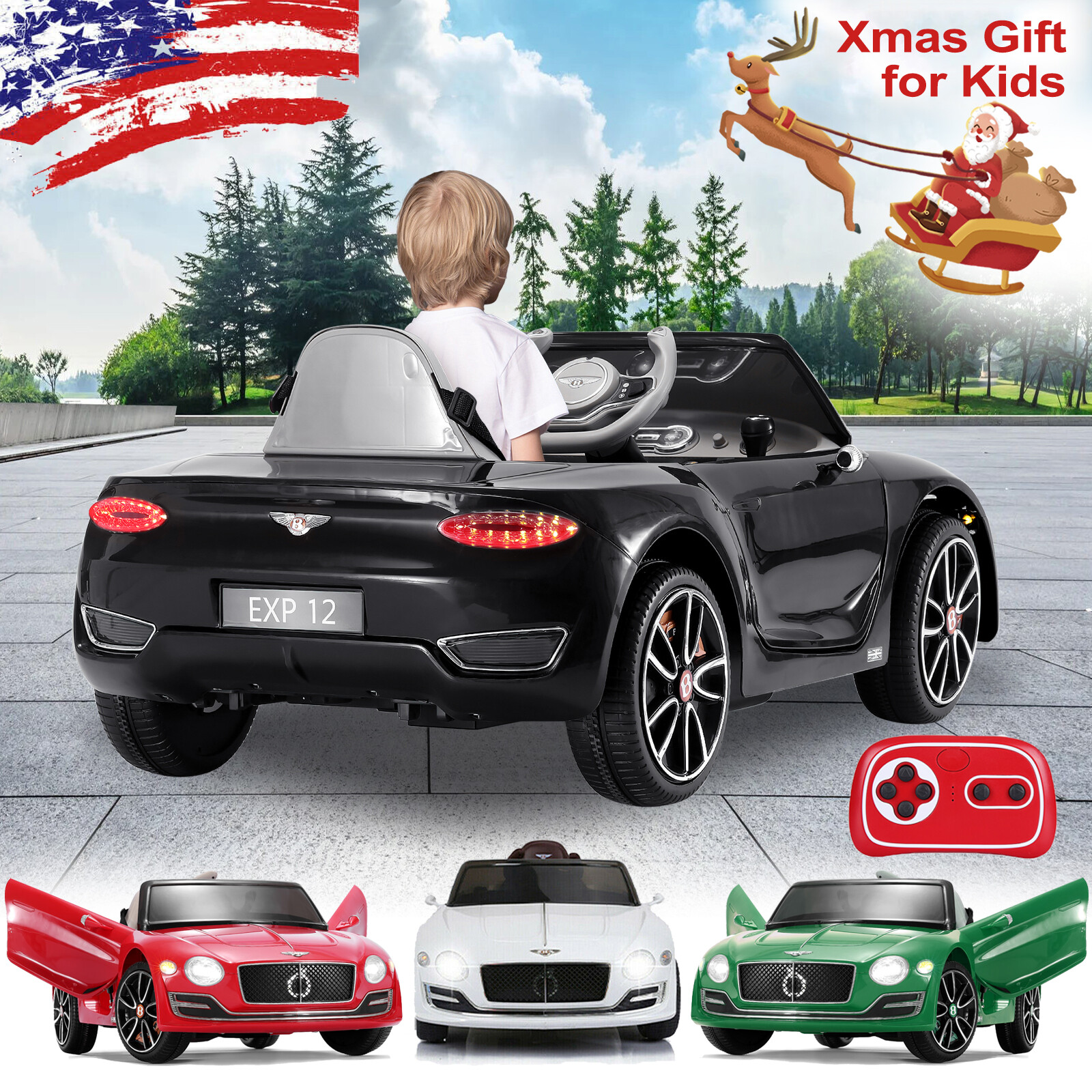 LICENSED Bentley Style Kids Electric Ride On Car Toys Gifts with Remote Control