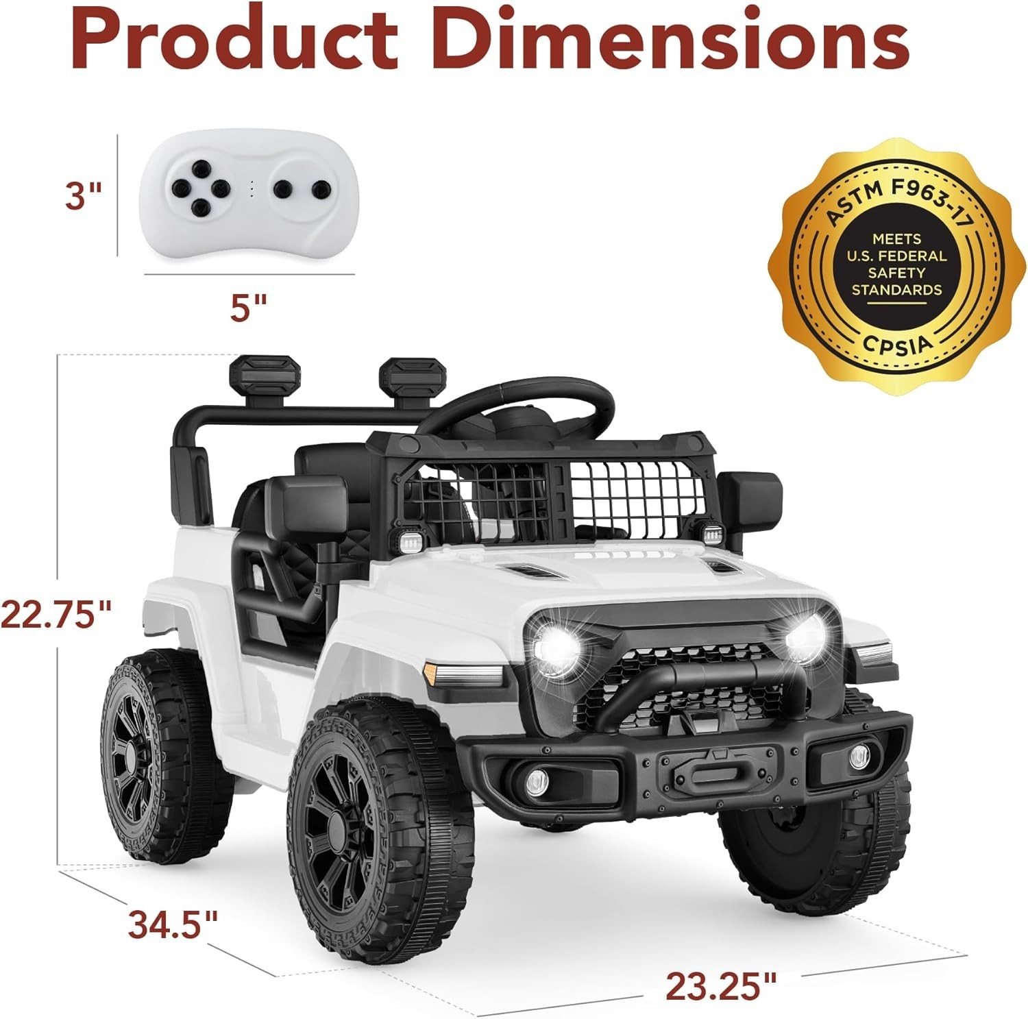 Carro Electrico Para Niños De 3 A 5 Años Montar Manejar Y Jugar Con Luces NUEVO
