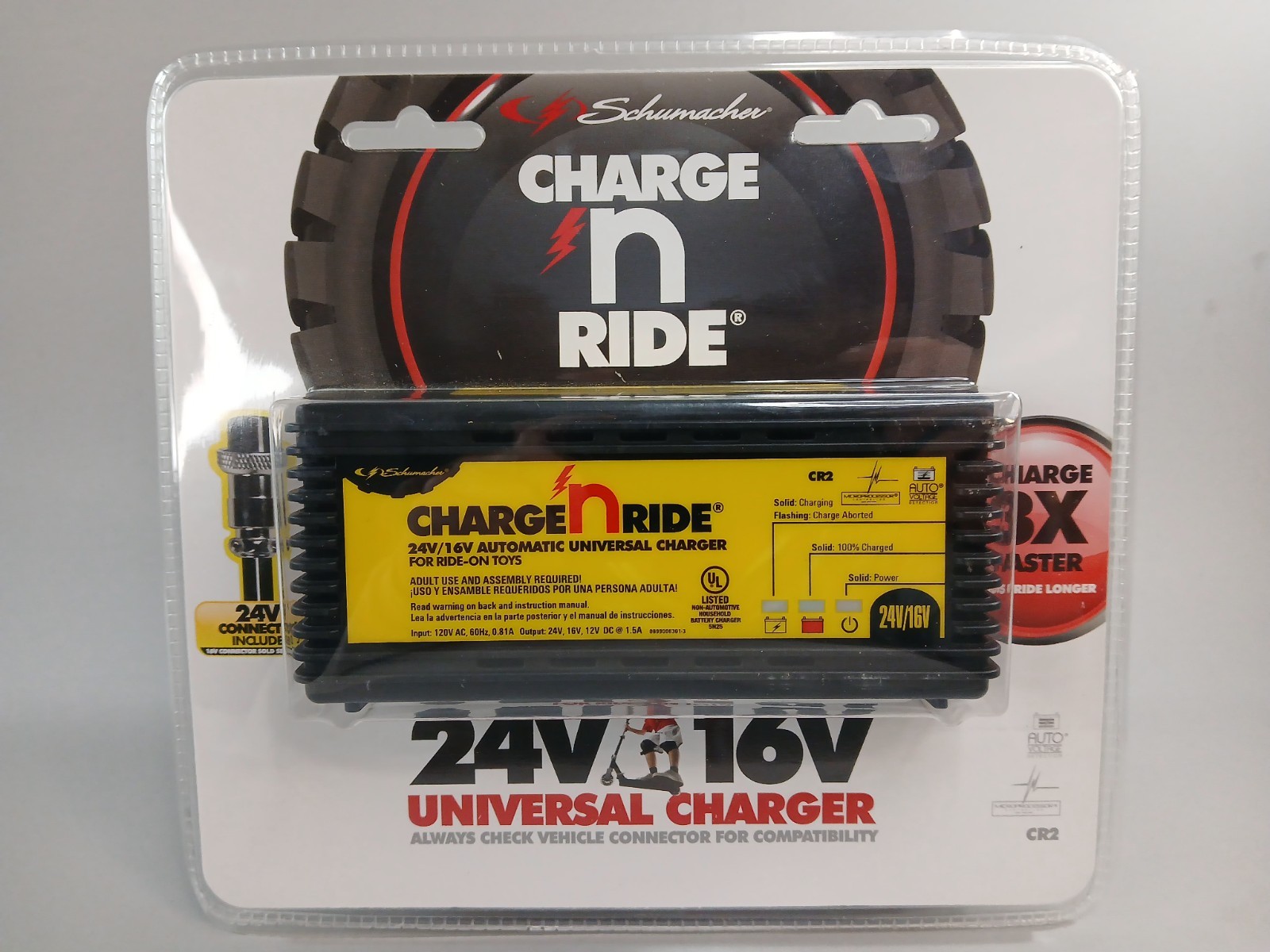 NEW CR-2 Charge ‘n Ride 24V/16V Universal Battery Ride On Toy Charger