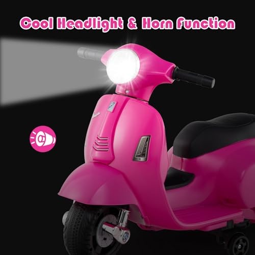 Licensed Vespa Kids Motorcycle by , 6V Battery Powered Motorbike for Pink
