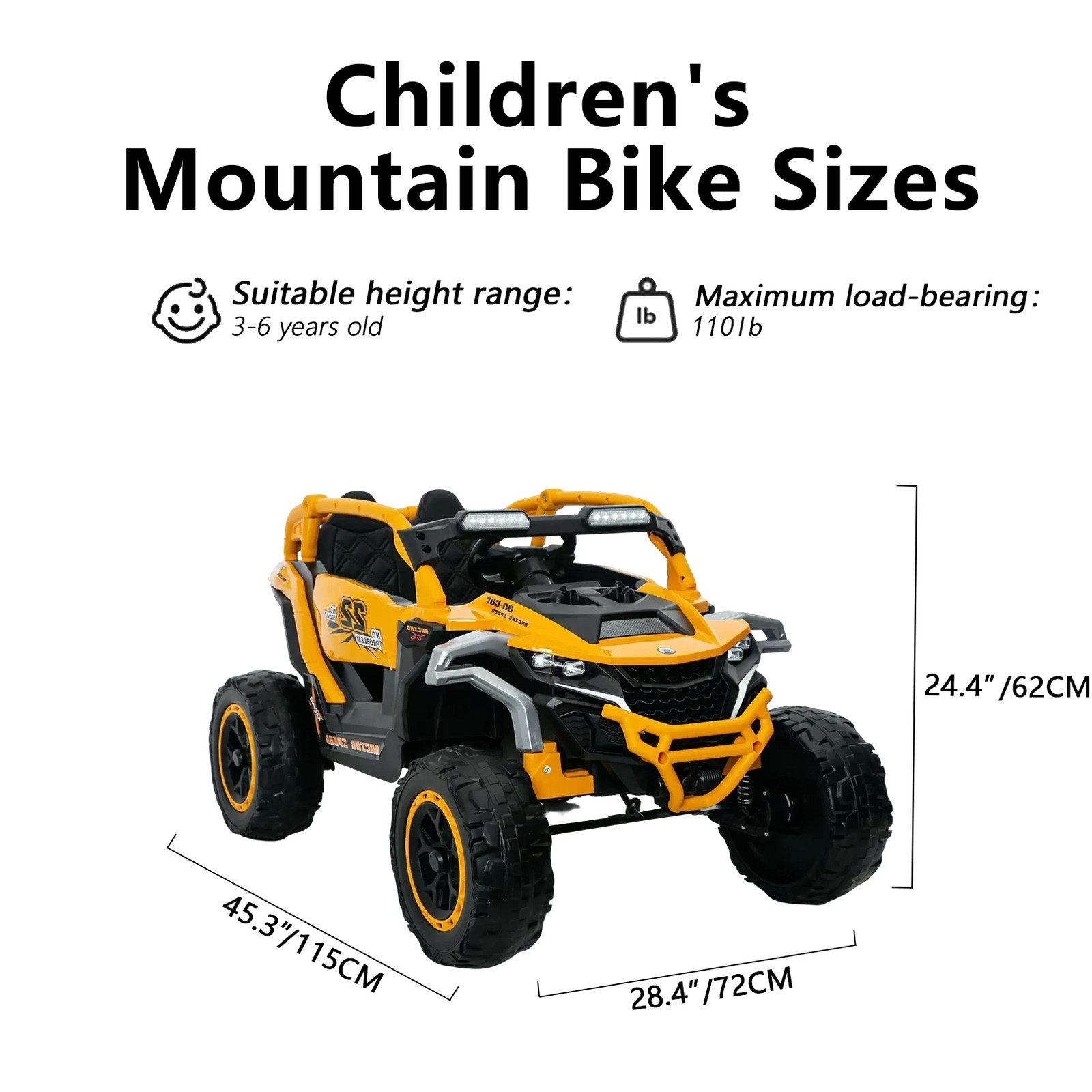 12V Ride On Car Electric UTV Truck with Remote Control for Kids Aged 3-6 Years