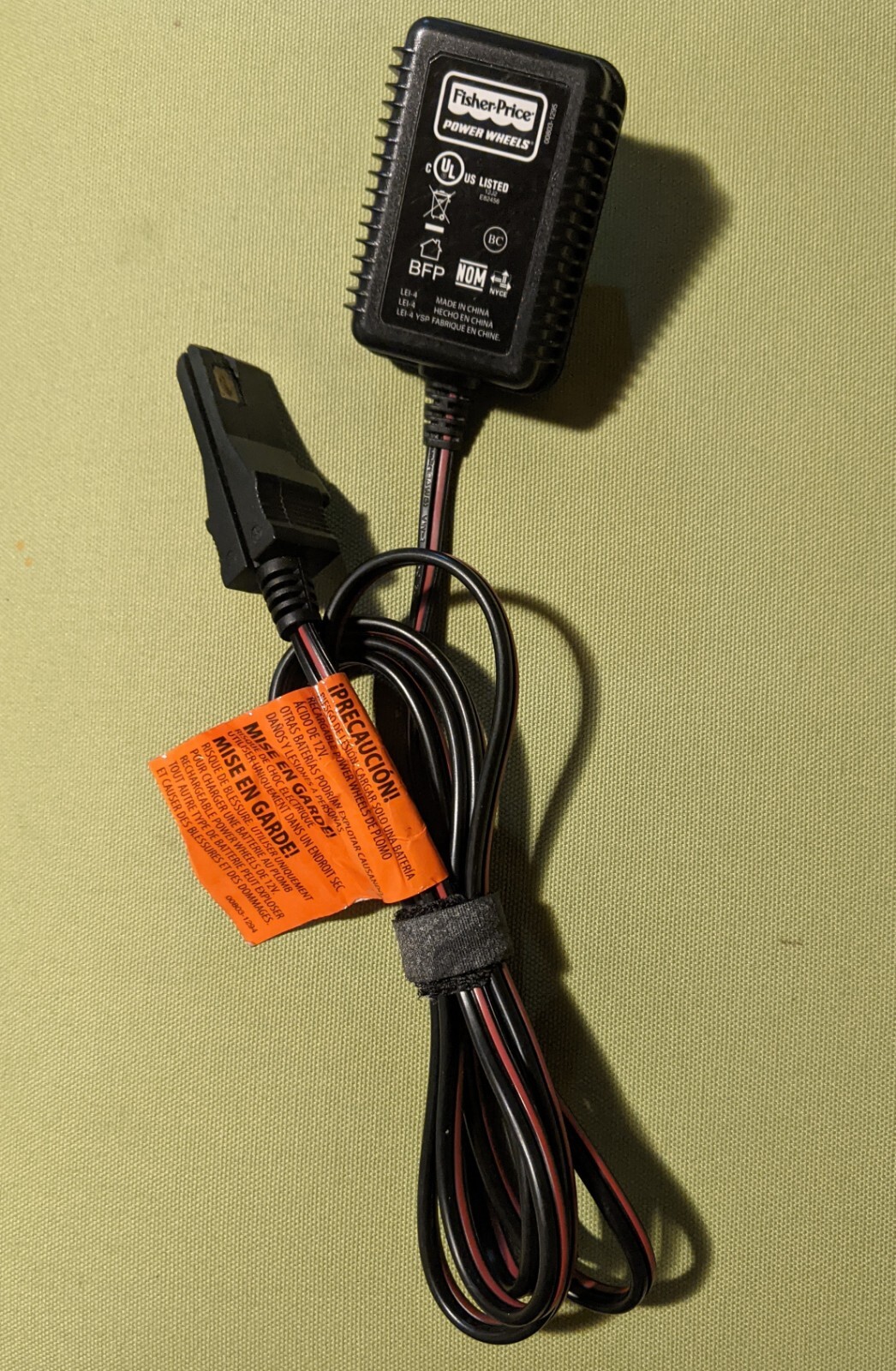 Power Wheels 12 Volt Battery Charger For Gray or Orange Battery 12V