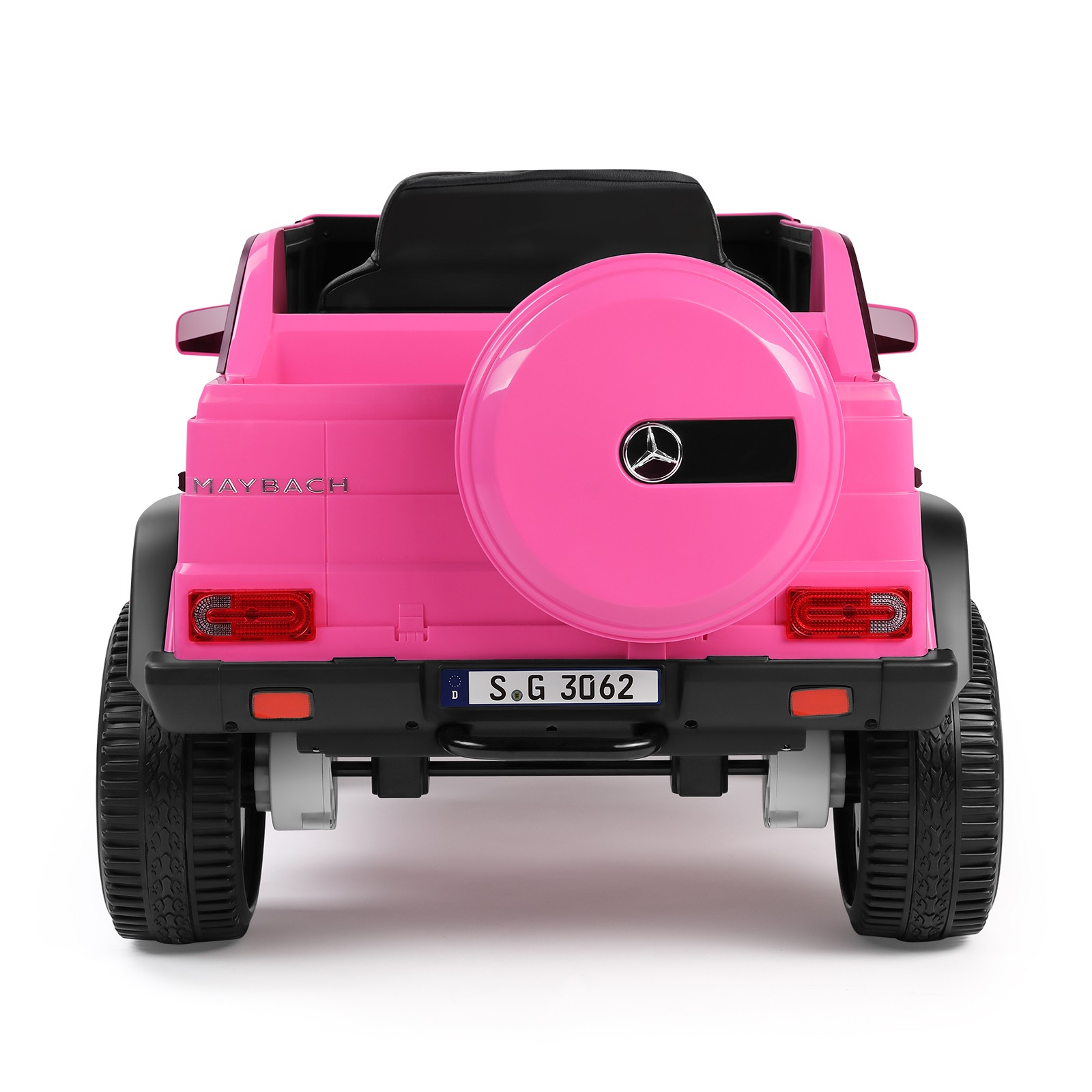 JOYLDIAS Electric 12V Kids Ride On Mercedes-Benz Car w/3 Speeds,LED,Remote,Pink