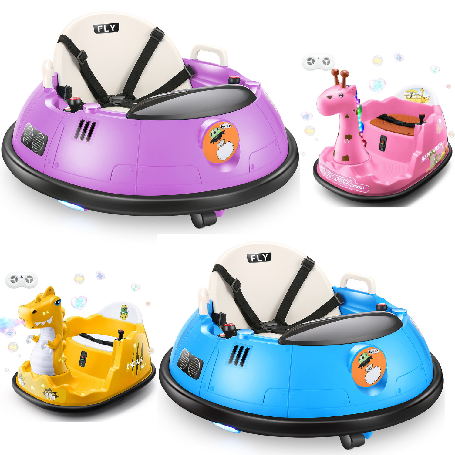 Kids Ride on Car, 12V Bumper Car for Xmas Gift w/ Parent Remote 360 Degree Spin