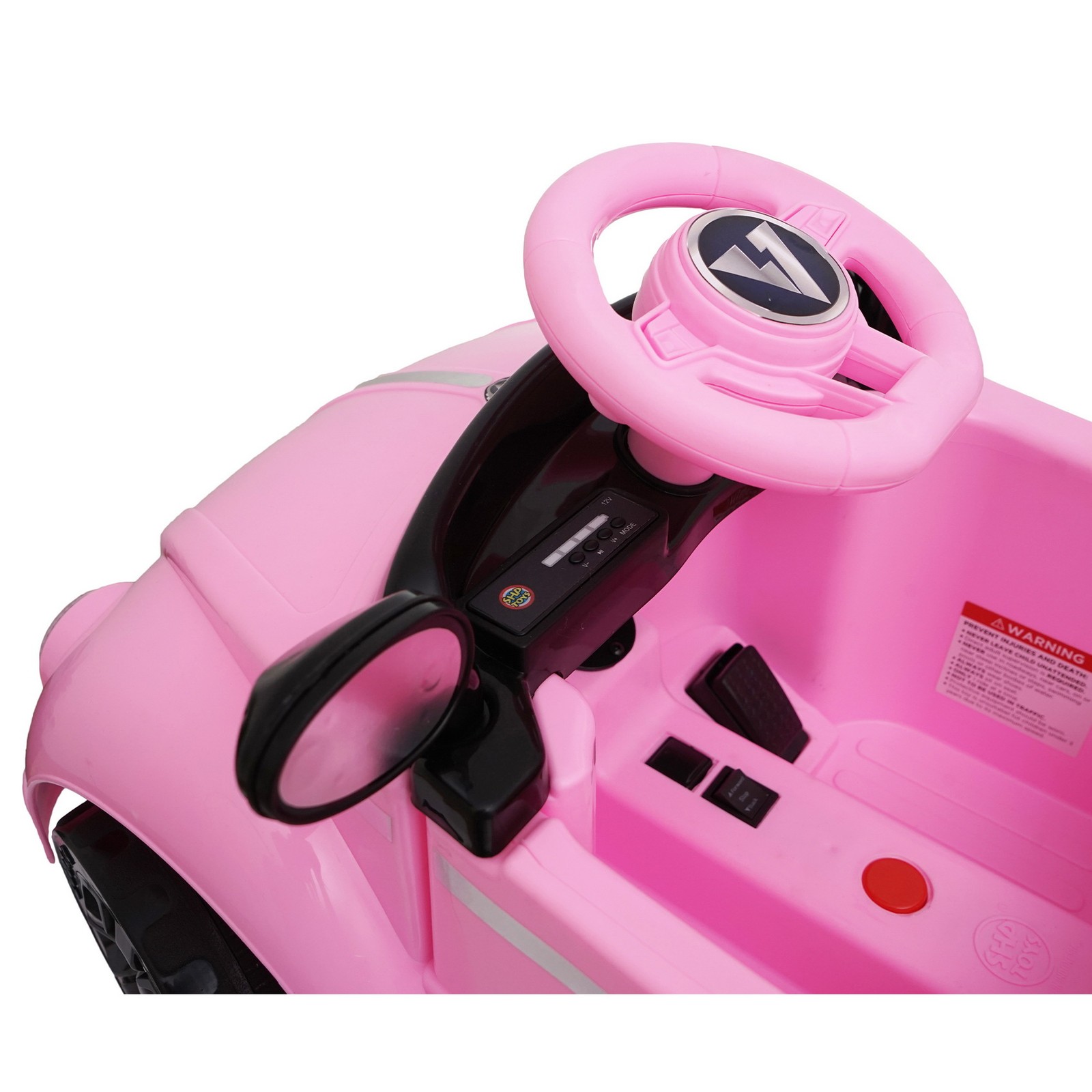 Cuteness Vintage Style 12V Kids Ride On Car RC Parent Control LED Light Music