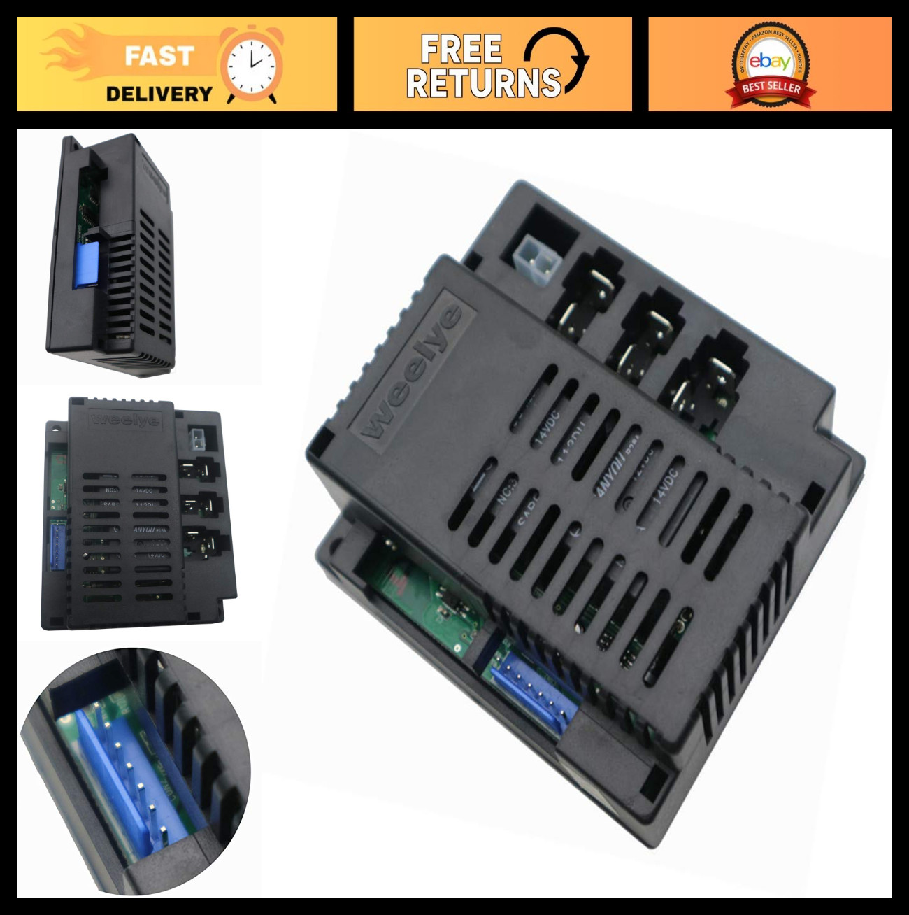 12V 2.4G Control Box Receiver for 4×4 Electric Ride-On Toy Car – Circuit Board R