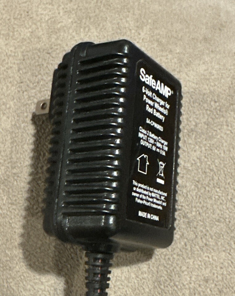 SafeAmp 6V Charger SA-CPW6RED Fisher-Price Power Wheels Red Battery 00801-0712
