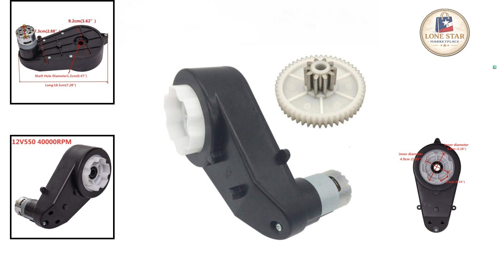 Robust 12V 40000RPM Motor Gearbox for Power Wheels – Instant Upgrade Solutions