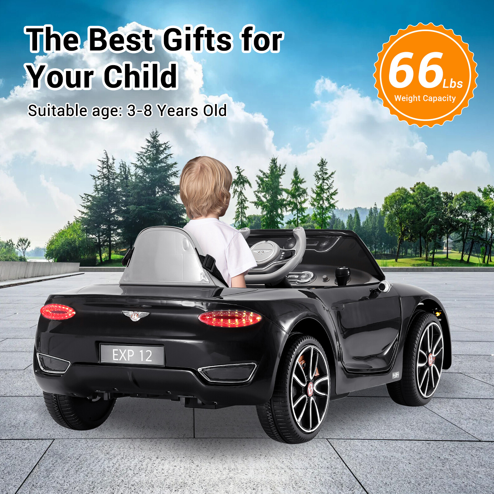 12V Electric Kids Ride On Car Toys w/ LED Remote Control LICENSED Bentley Style