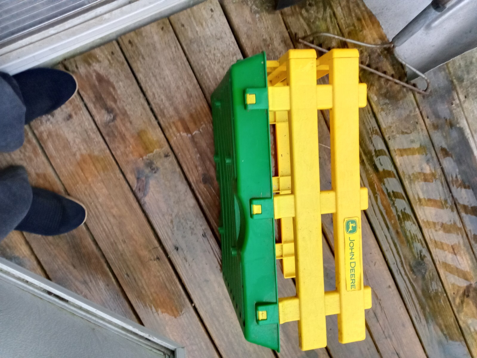 Peg Perego John Deere Tractor Trailer Cargo Box Only Replacement Yellow /Green