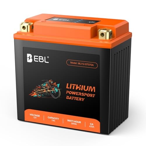 Lithium LiFePO4 Motorcycle Battery 12V 7Ah, 210CCA, ATV, UTV, Jet Ski, 6MF7-BS