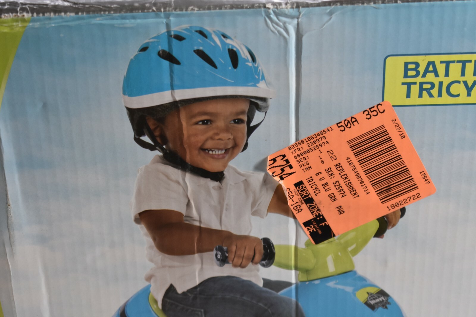 Huffy Battery Powered Tricycle 17547 Blue Green 6 Volt 2 in 1 Trike Discontinued