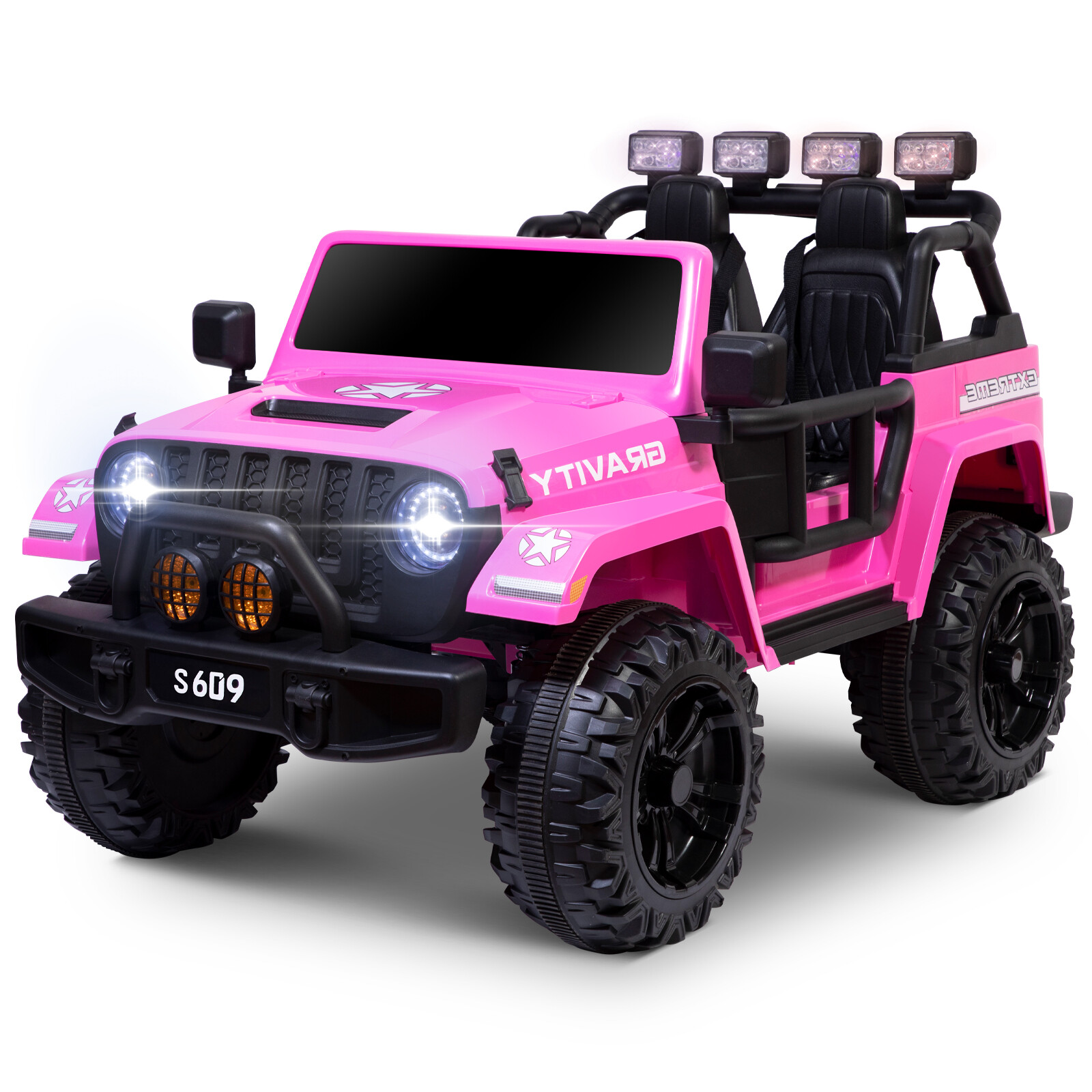 ZEOPHOL Ride On Truck Jeep 12V Electric Kids Toys Car 2 Seater 3 Speed w/Remote